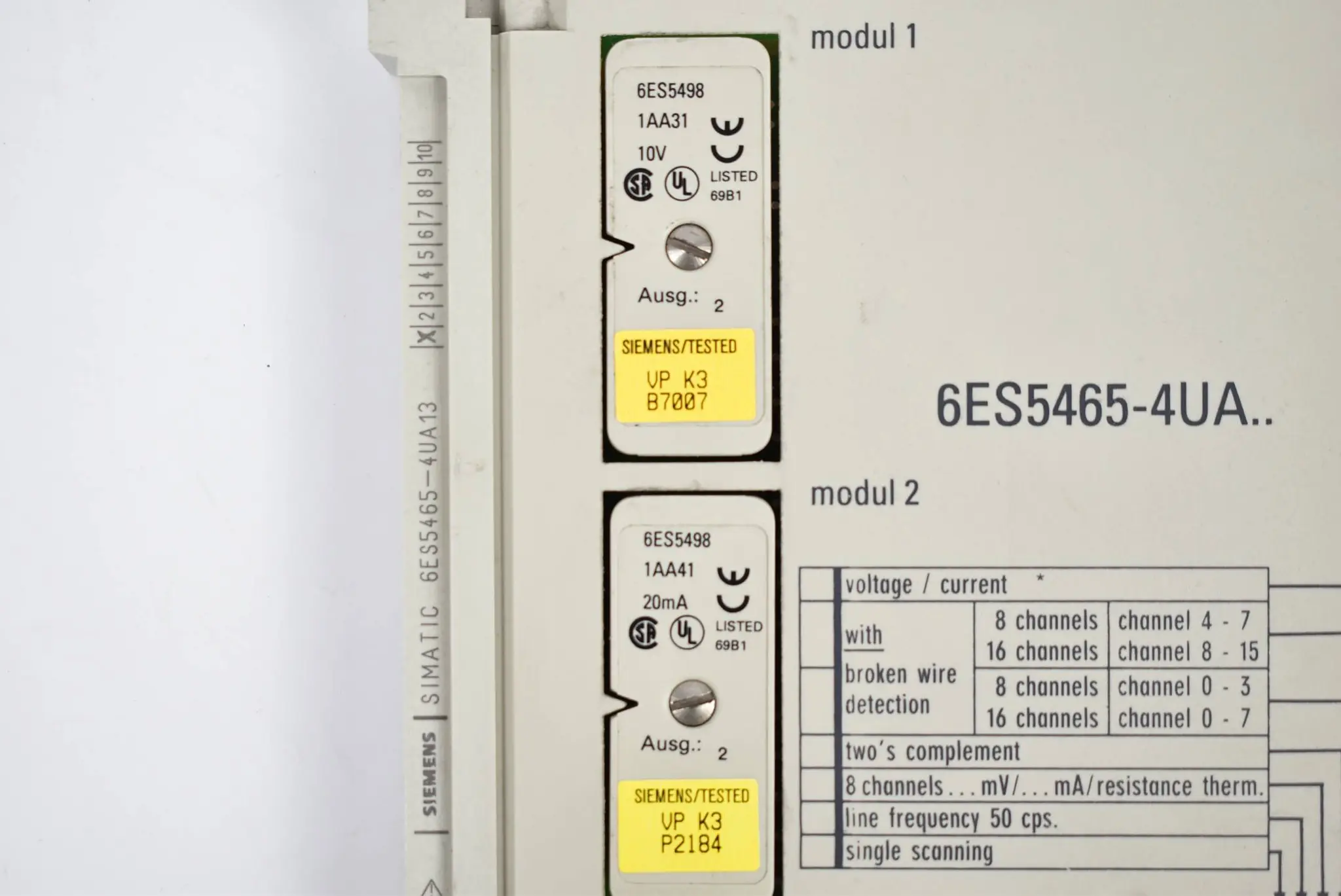 Produktfoto 1 von Siemens Simatic S5 Analogeingabe 465 6ES5465-4UA13 ( 6ES5 465-4UA13 )