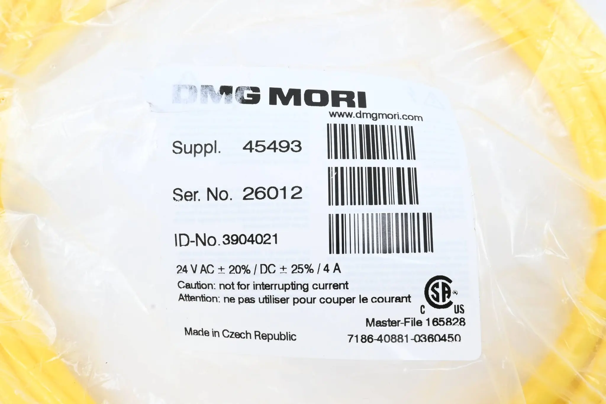 Produktfoto 1 von DMG Mori Kabel 45493 ( 3904021 ) 7186-40881-0360450