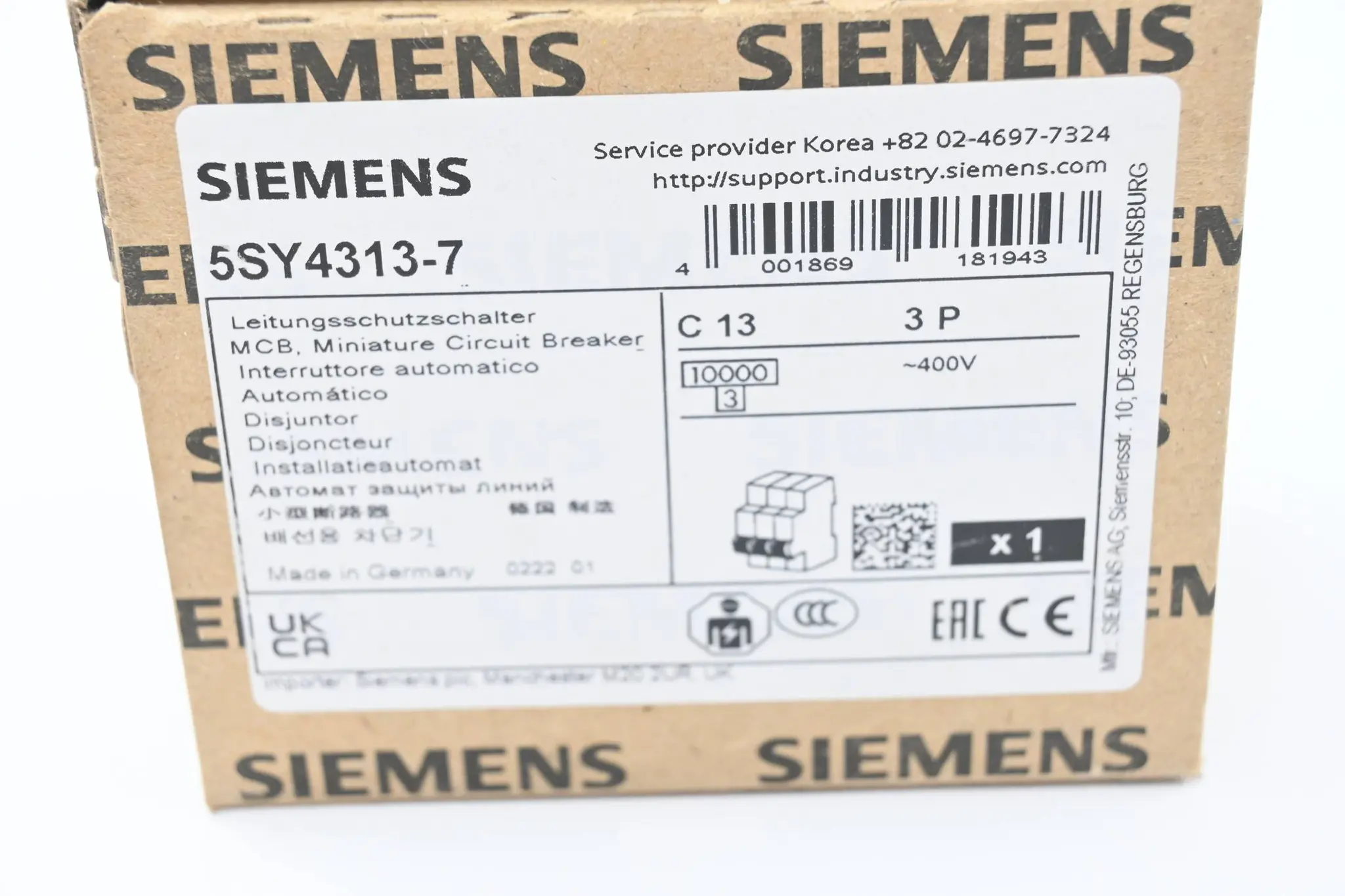 Produktfoto 1 von Siemens Leitungsschutzschalter 5SY4313-7 ( 5SY4 313-7 )