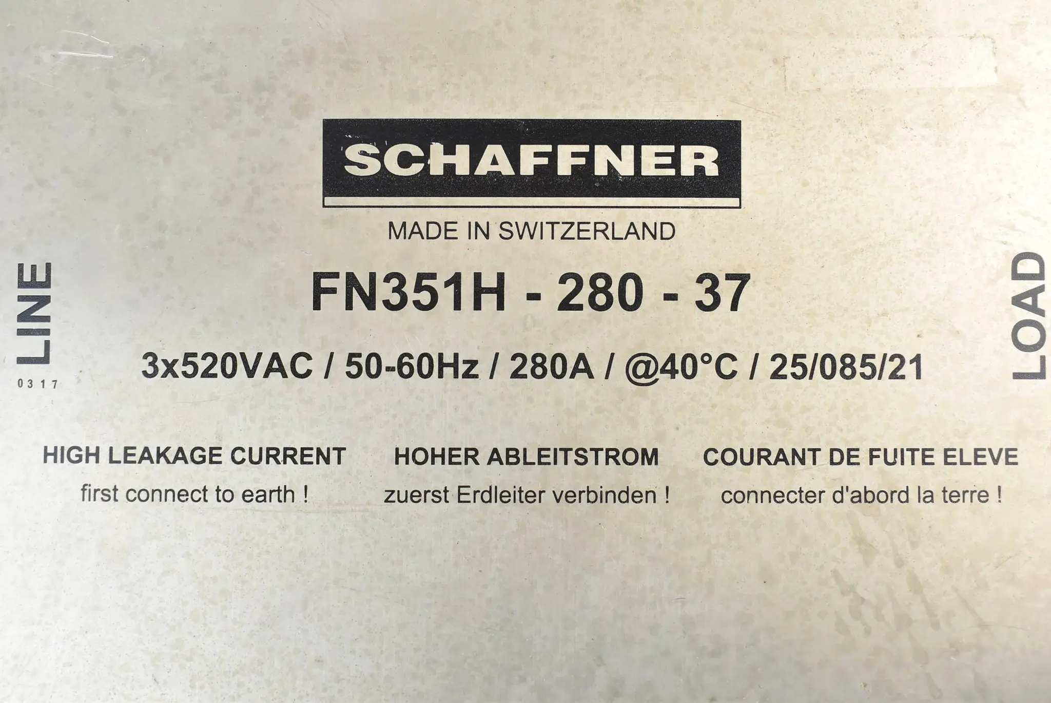 Schaffner Line Filter FN351H-280-37