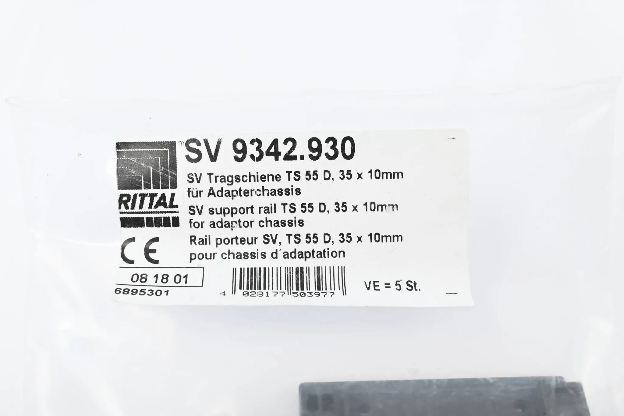 Produktfoto 1 von Rittal Tragschiene 35 x 10 mm für OM-Adapter/-Träger ( SV 9342.930 )