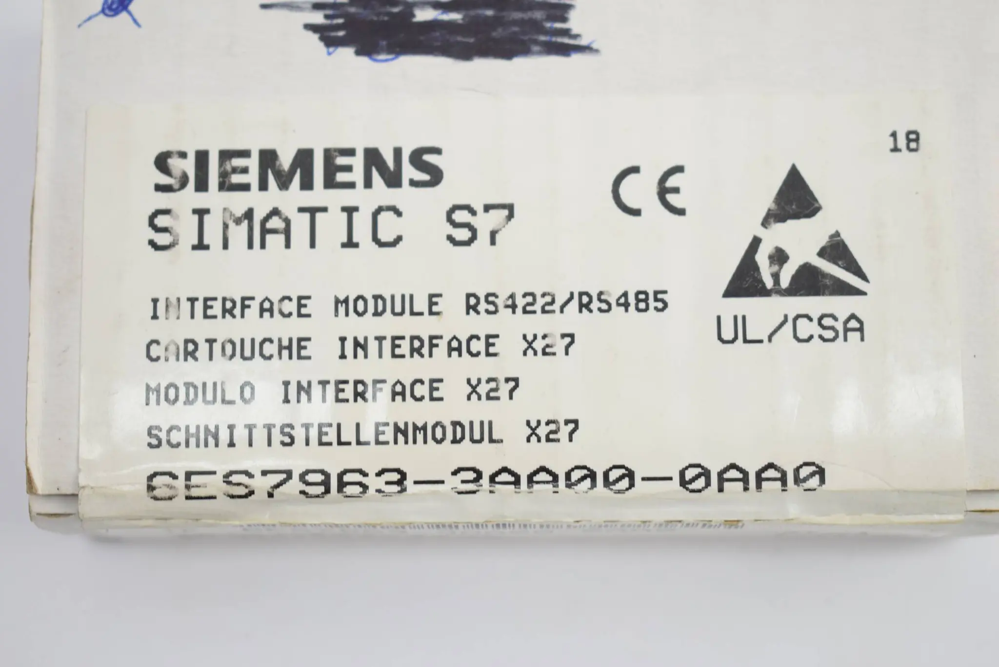 Produktfoto 1 von Siemens simatic S7 6ES7963-3AA00-0AA0 ( 6ES7 963-3AA00-0AA0 )E01