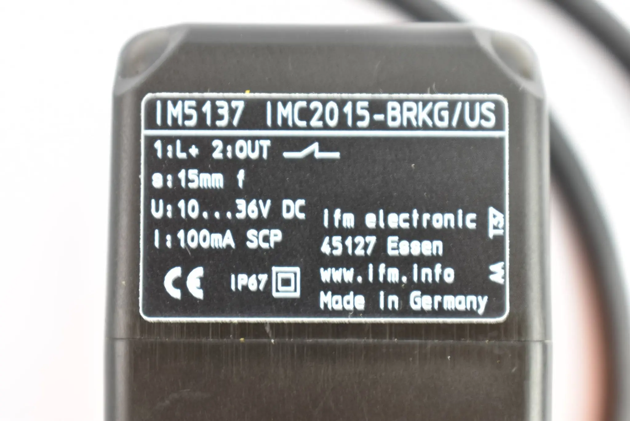 Produktfoto 1 von Ifm Elektronic Sencor indukriv IM5137 IMC2015-BRKG/US