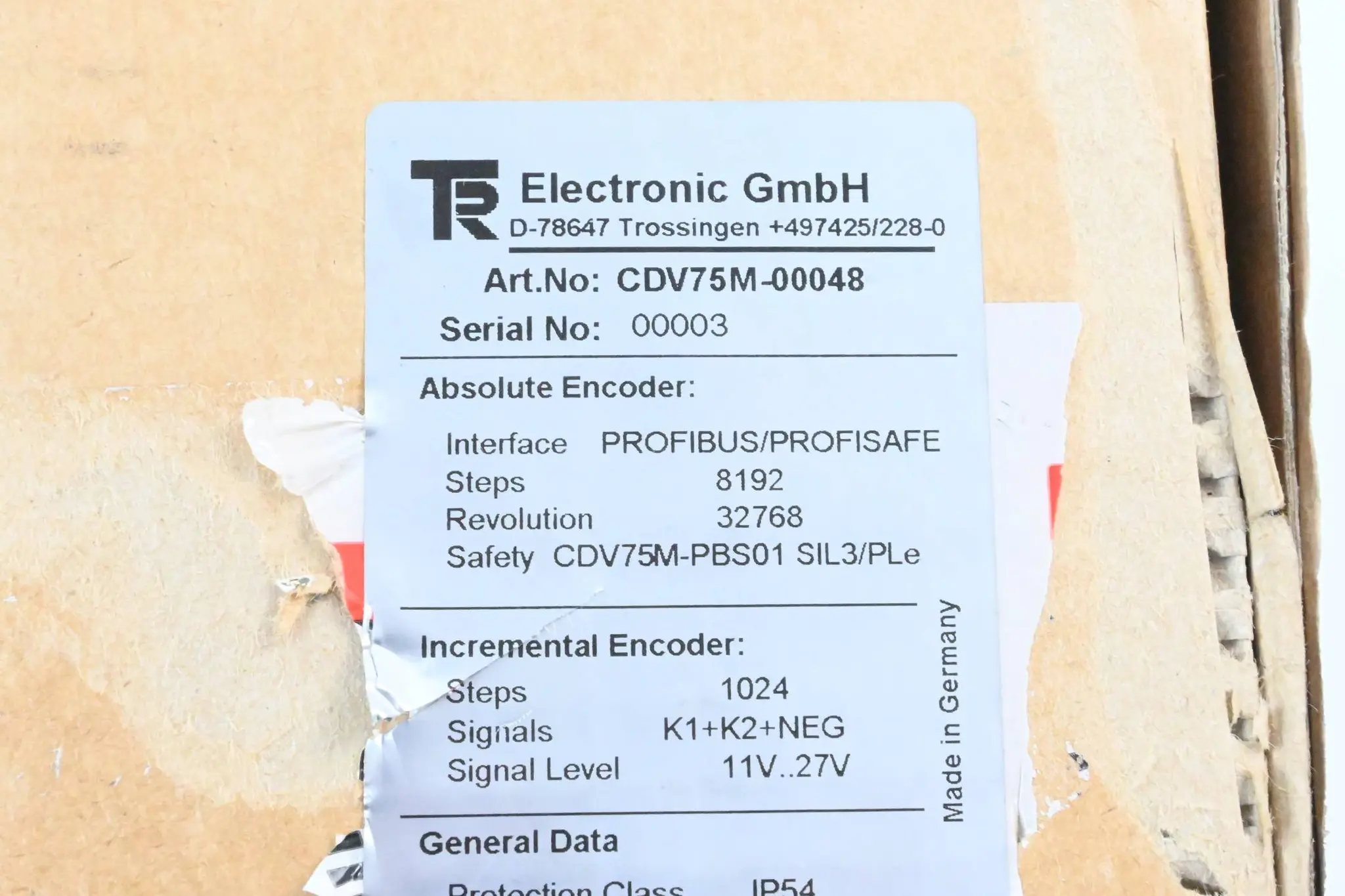 Produktfoto 1 von TR Electronic Absolout  Drehgeber CDV75M-00048