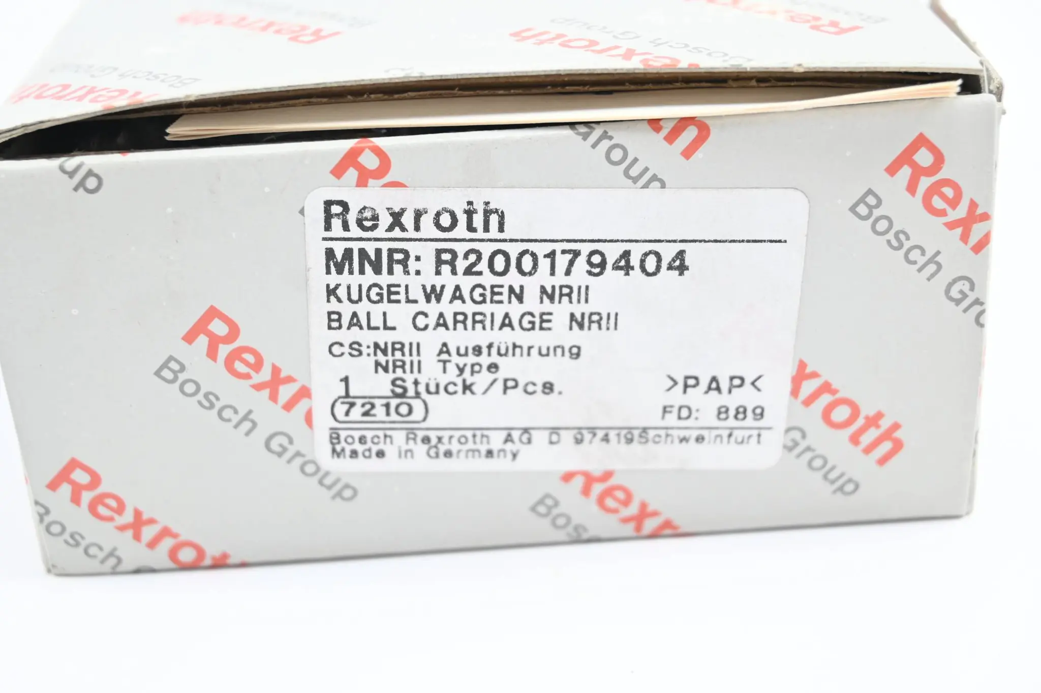 Produktfoto 1 von Rexroth Kugelwagen Resist NRII KWD-030-FNS-C0-N-0 ( R200179404 )