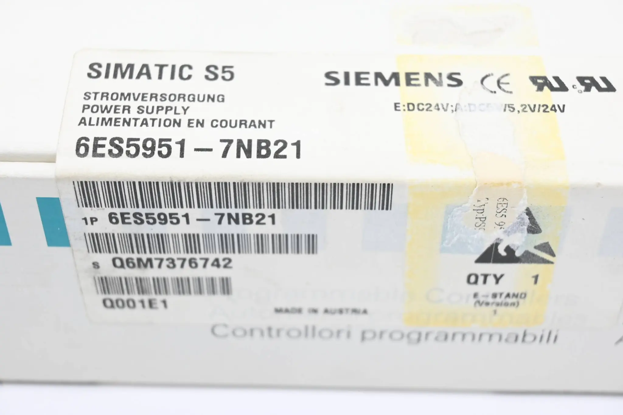 Produktfoto 1 von Siemens Simatic S5 Stromversorgung 6ES5 951-7NB21 ( 6ES5951-7NB21 )