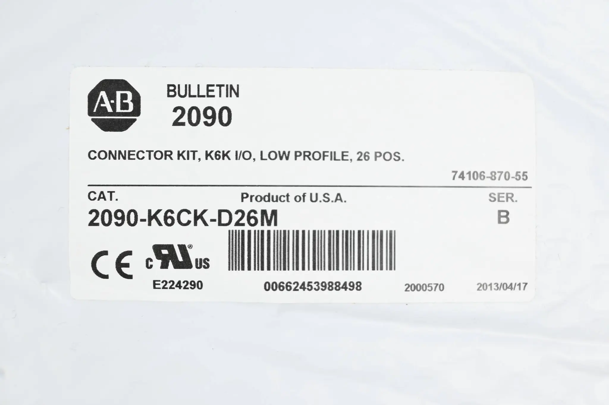 Produktfoto 1 von Allen Bradley Connector Kit K6K I/O 2090-K6CK-D26M