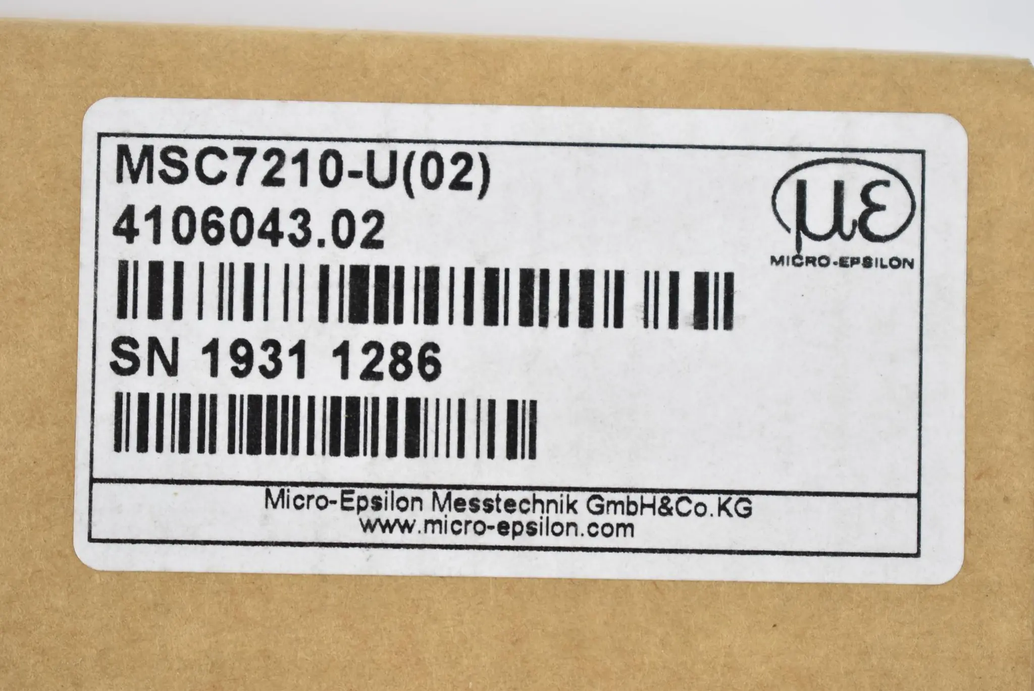 Produktfoto 1 von Micro - Epsilon Messtechnik Sensor MSC7210-U(02) ( 4106043.02 )