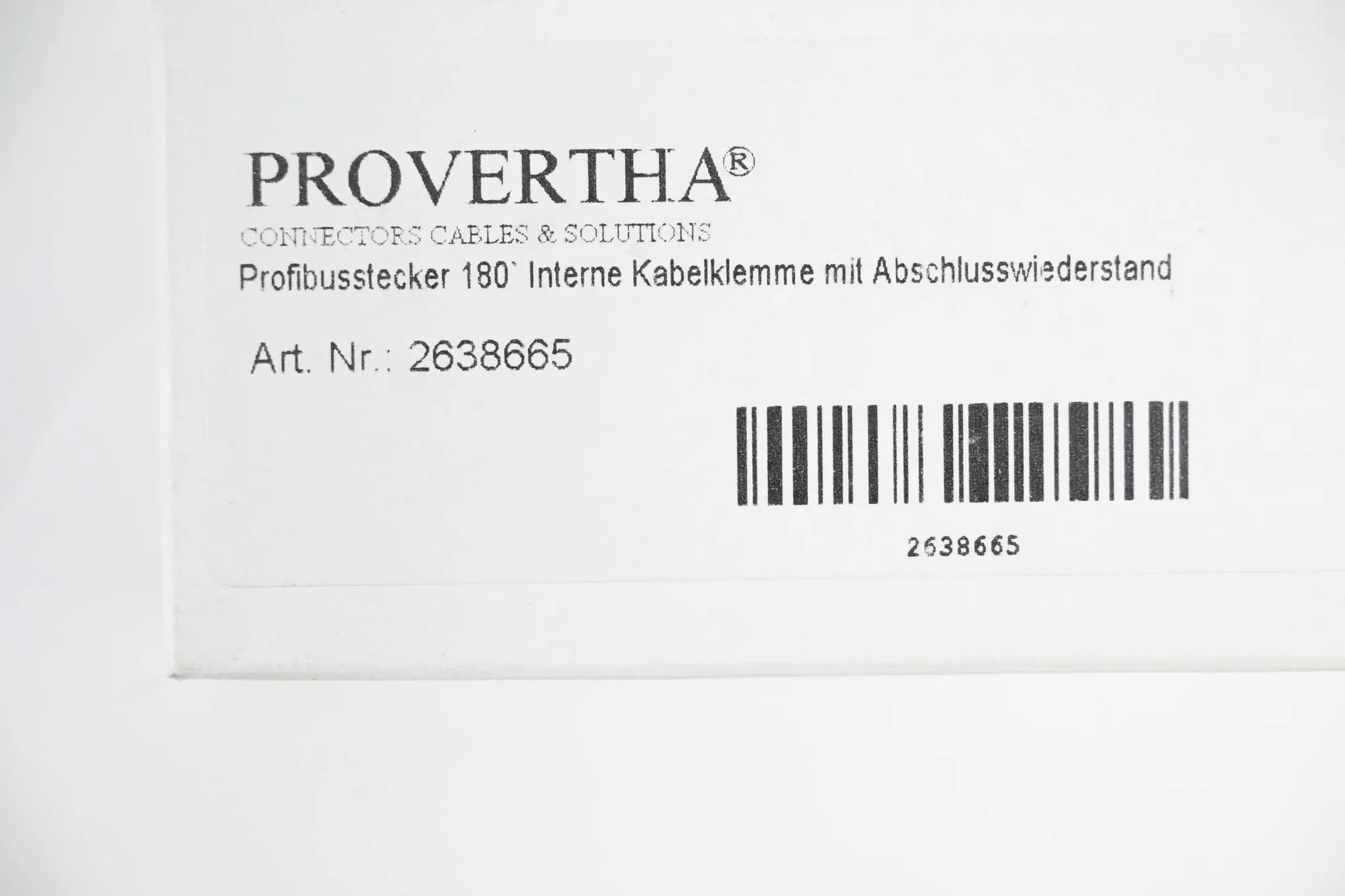 Produktfoto 1 von Provertha Interne Kabelklemme Profibusstecker 2638665