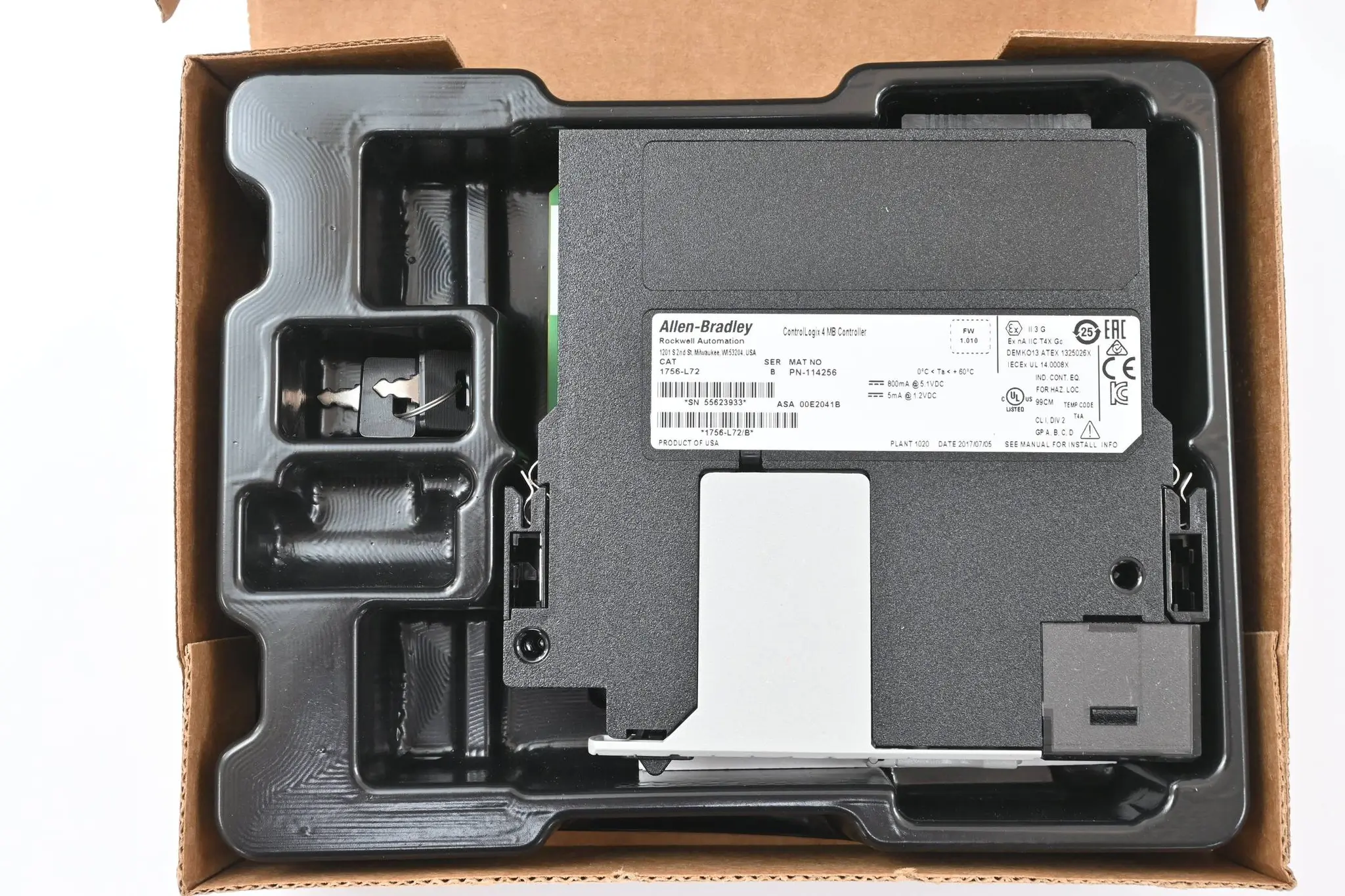 Produktfoto 1 von Allen-Bradley ControlLogix 4 MB Controller 1756-L72 ( Ser. B / FW: 1.010 )