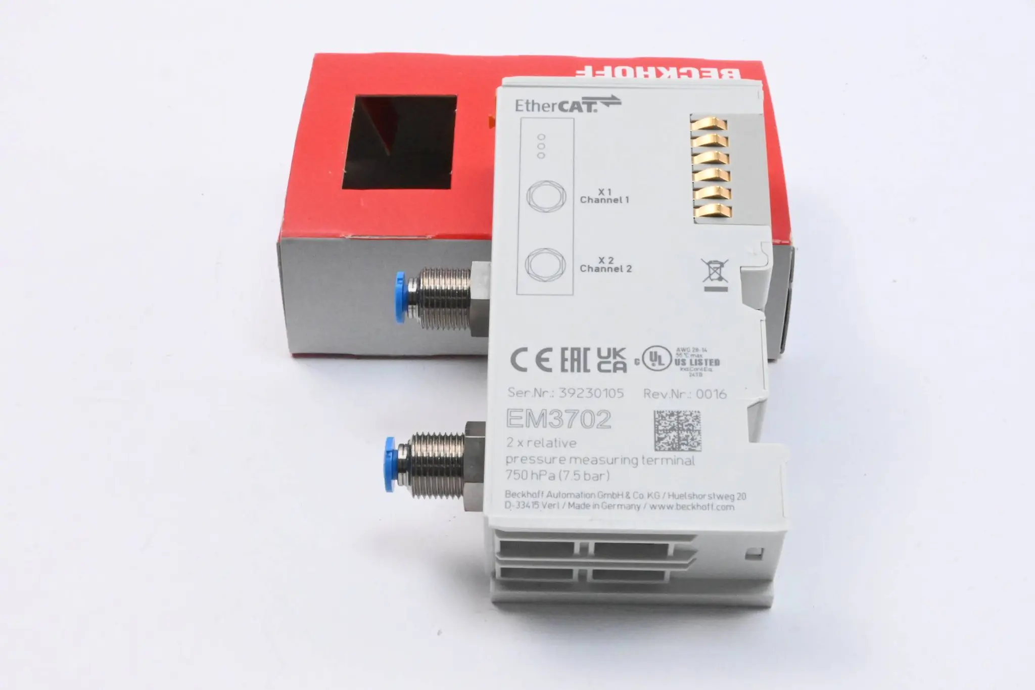 Produktfoto 1 von Beckhoff EtherCAT Klemme EM3702