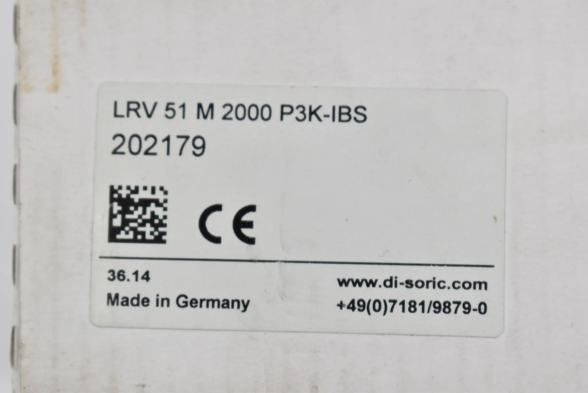 Produktfoto 1 von Di-soric Distanzsensor LRV 51 M 2000 P3K-IBS ( 202179 )