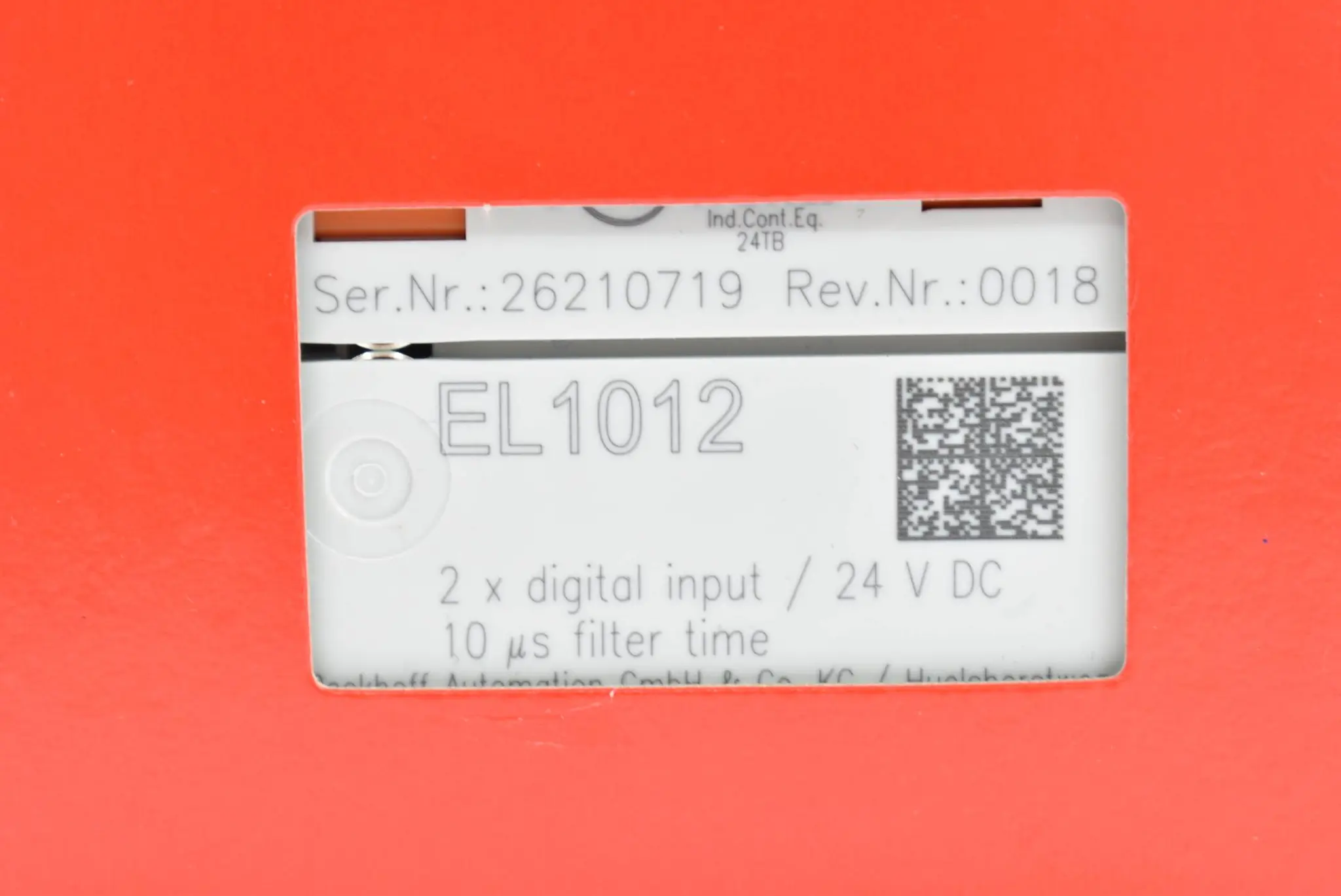 Produktfoto 1 von Beckhoff EtherCAT-Klemme 2-Kanal-Digital-Eingang 24 V DC EL1012 ( EL 1012 )