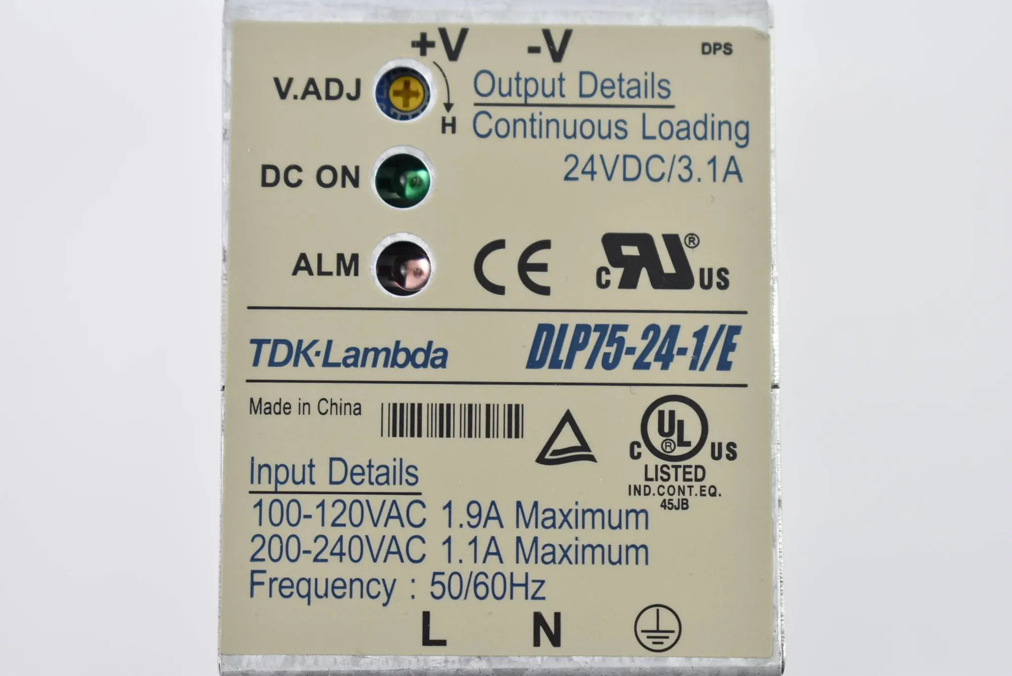 Produktfoto 1 von TDK-Lambda Power Supply 24VDC 3,1A DLP75-24-1/E