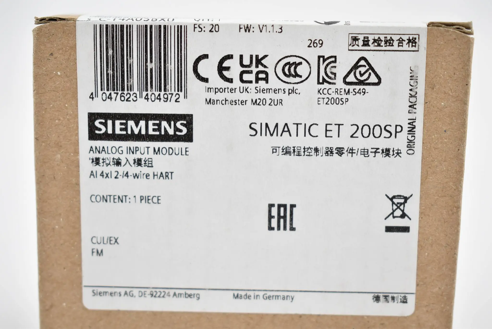 Produktfoto 1 von Siemens Simatic ET 200SP Module 6ES7134-6TD00-0CA1 ( 6ES7 134-6TD00-0CA1 ) E20