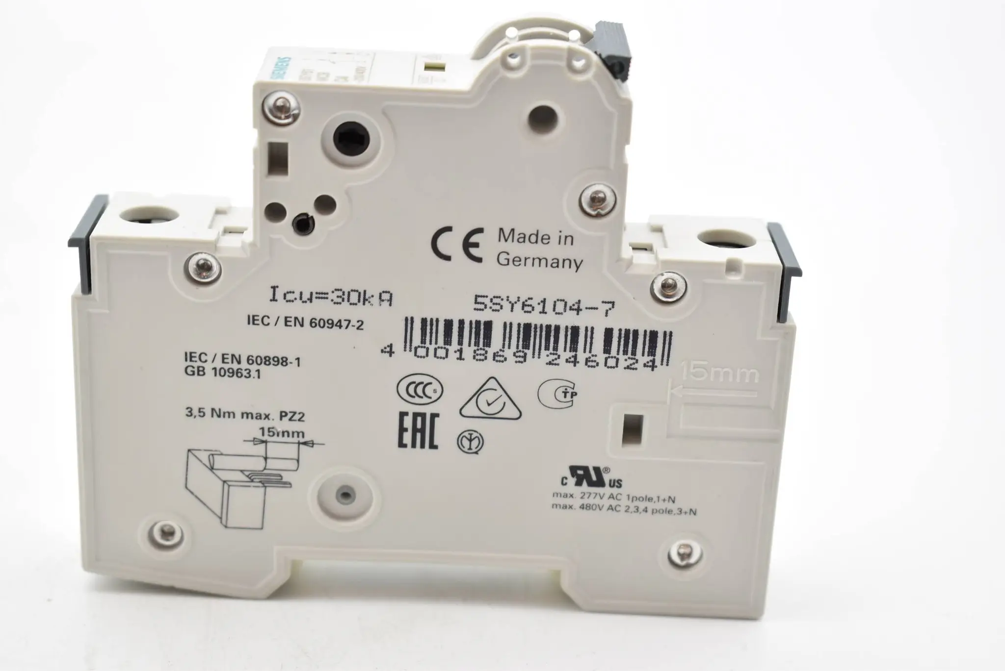 Produktfoto 1 von Siemens Leitungsschutzschalter 5SY6104-7 ( 5SY6 104-7 ) C4