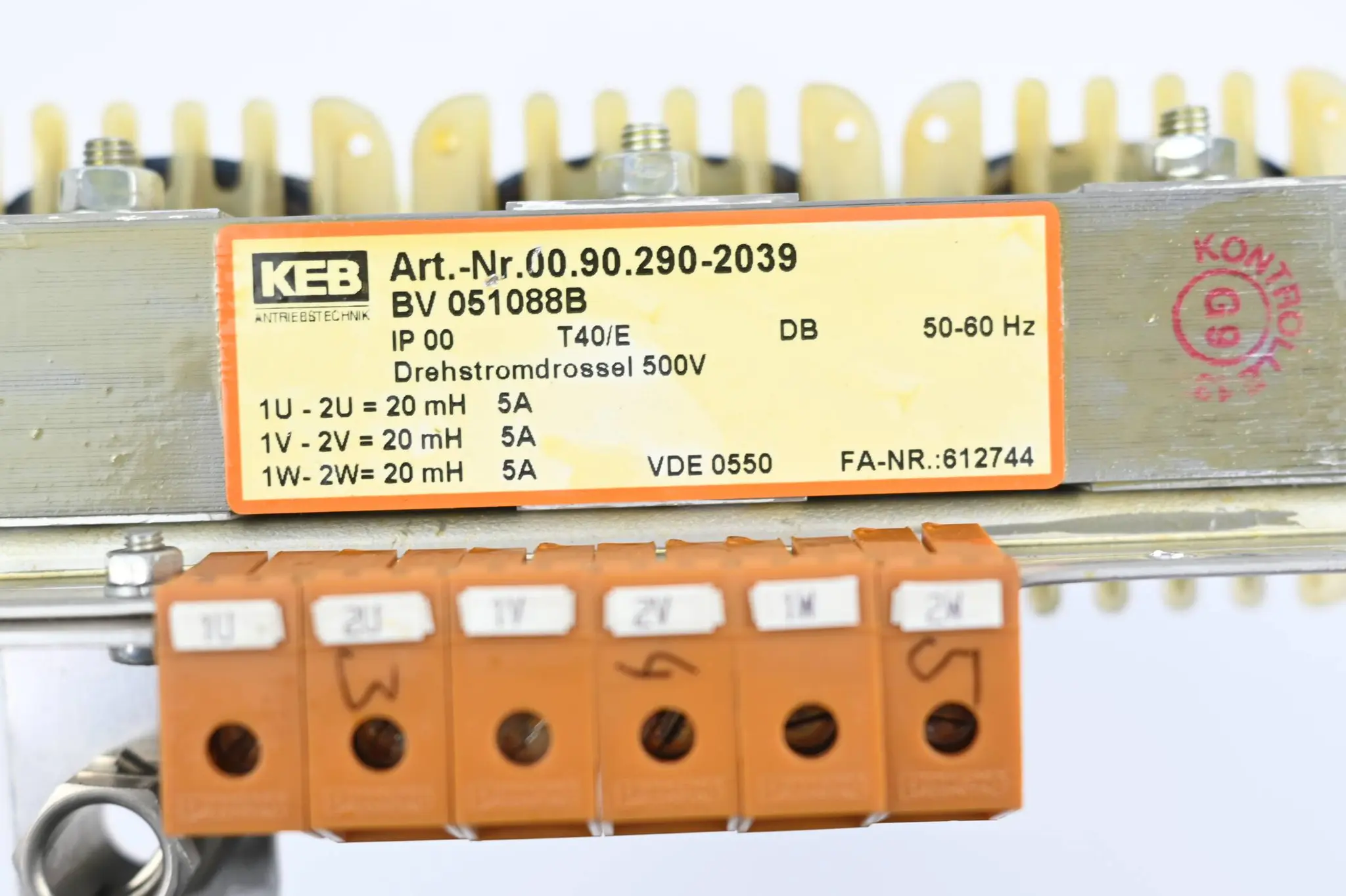 Produktfoto 1 von KEB Drehstromdrossel 00.90.290-2039