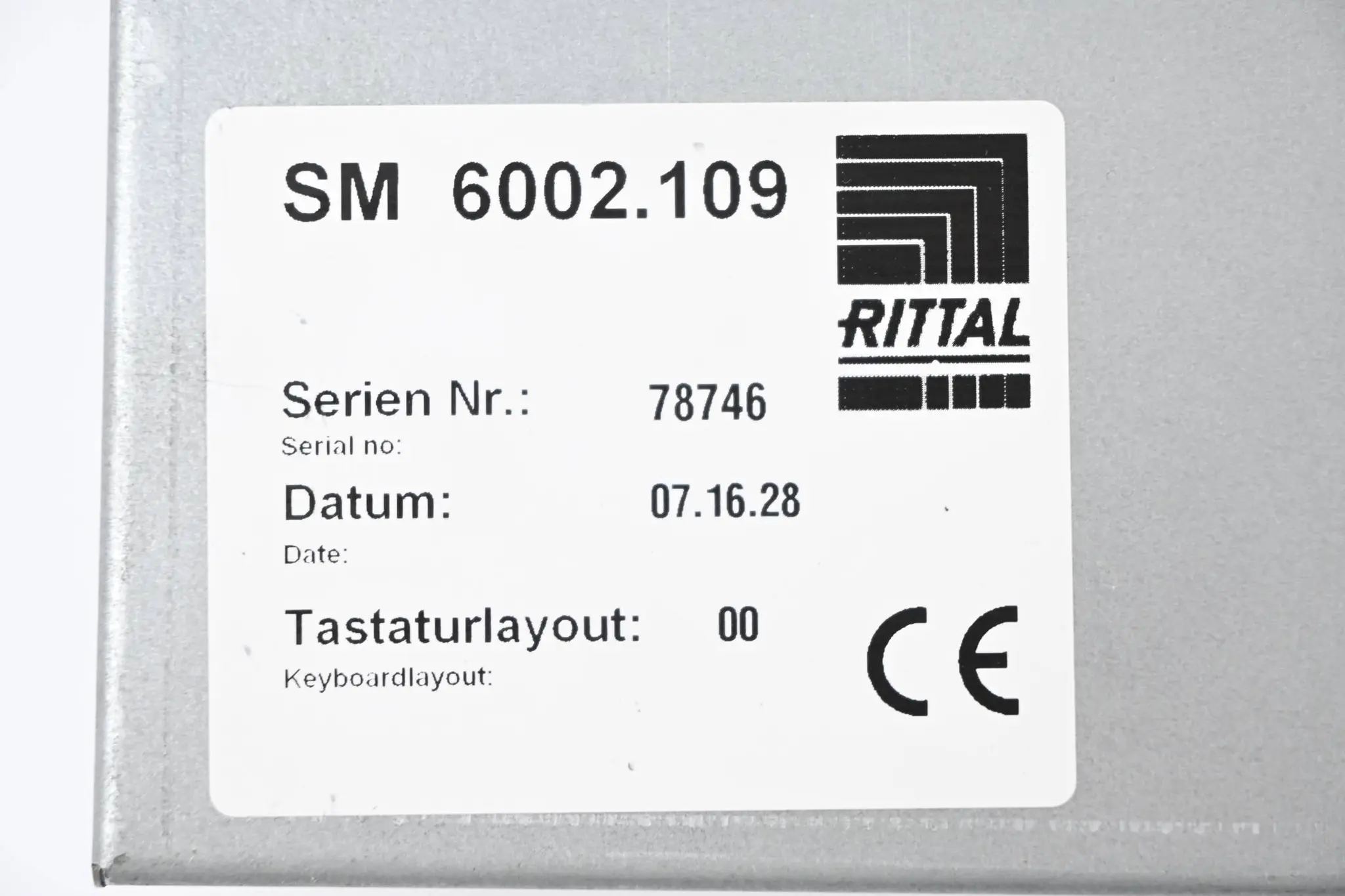 Produktfoto 1 von Rittal Tastaturlayout SM 6002.109