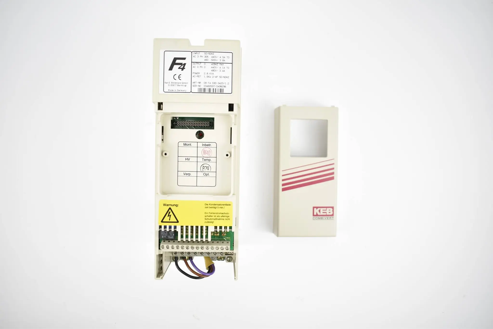 Produktfoto 1 von KEB combivert F4 Frequenzumrichter 09.F4.S3D-3420/1.2 ( 09.F4.S3D )