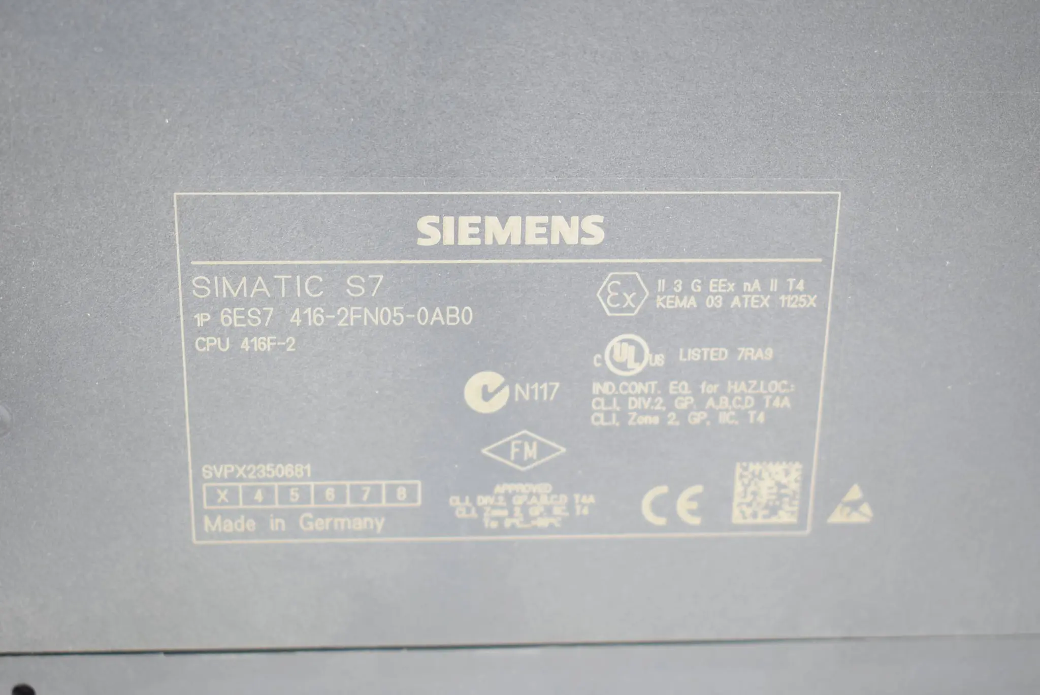 Produktfoto 1 von Siemens simatic S7 CPU 416F-2 6ES7 416-2FN05-0AB0 ( 6ES7416-2FN05-0AB0 ) E3