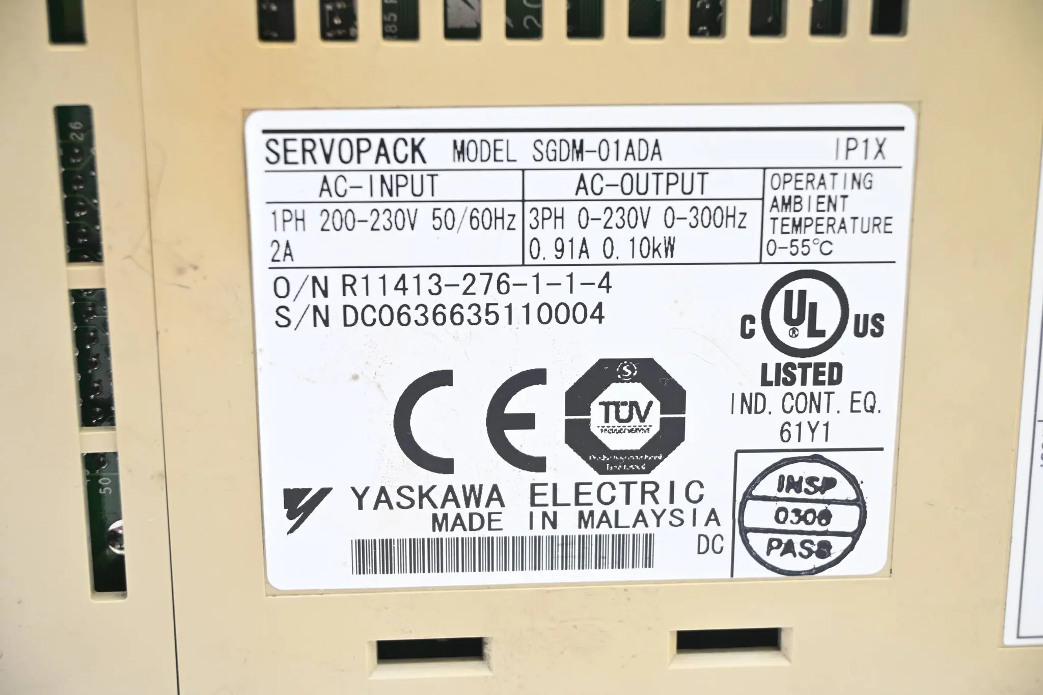 Produktfoto 1 von Yaskawa AC-Servoverstärker SGDM-01ADA