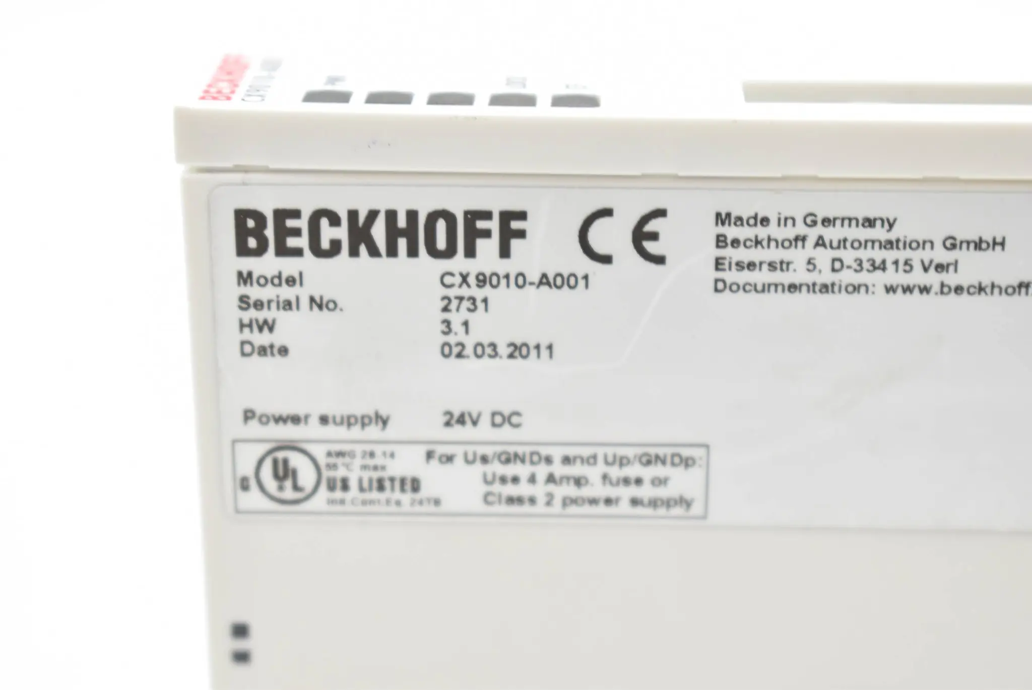 Produktfoto 1 von Beckhoff CX9010-A001