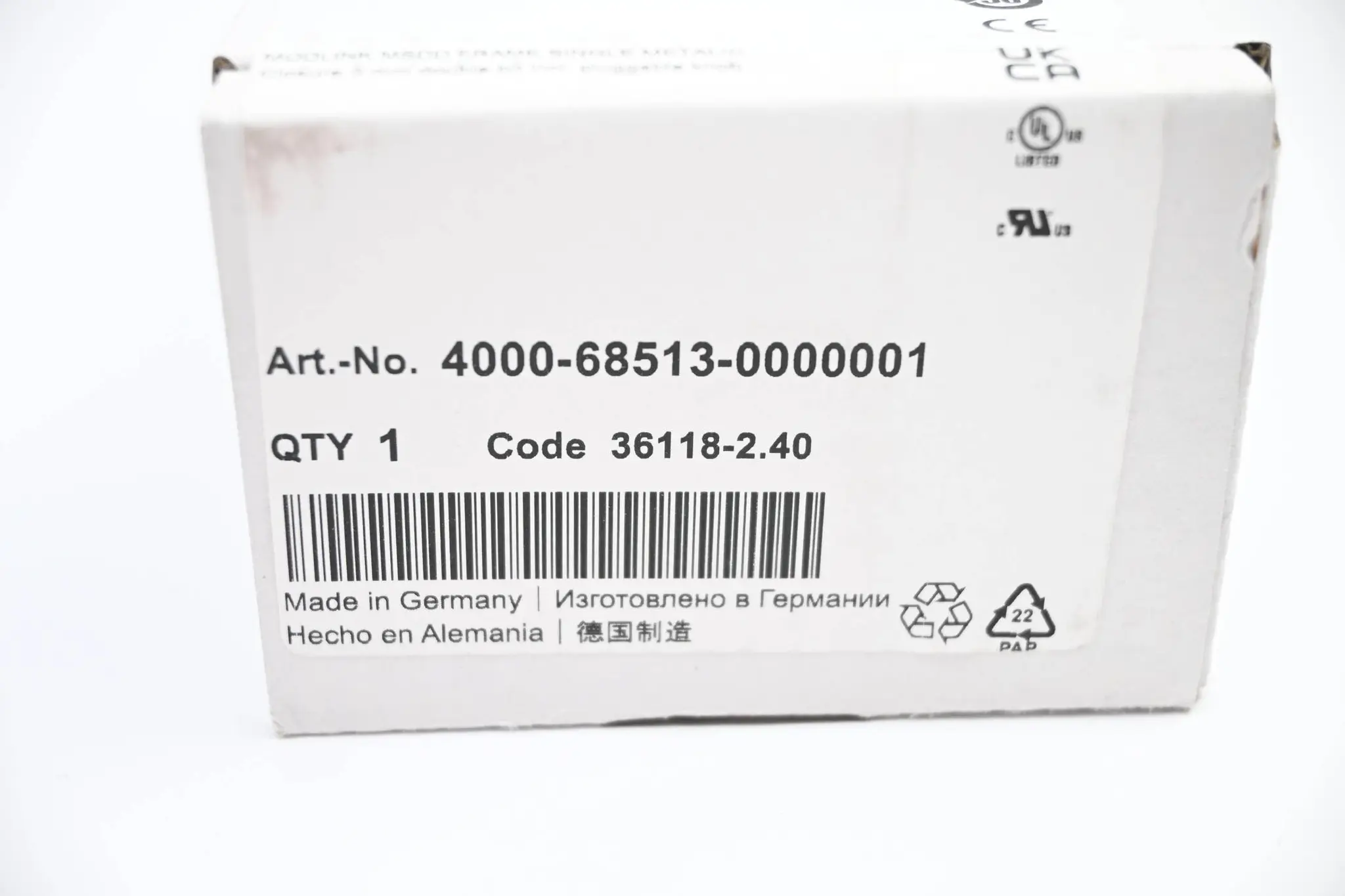 Produktfoto 1 von Murr Elektronik MSDD Rahmenmodul 4000-68513-0000001