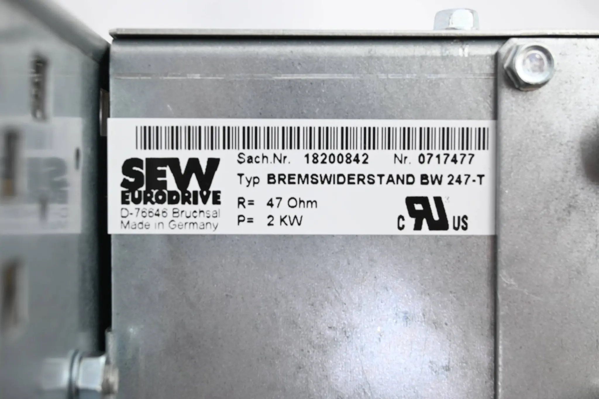 Produktfoto 1 von SEW-Eurodrive Bremswiderstand BW 247-T ( 18200842 )