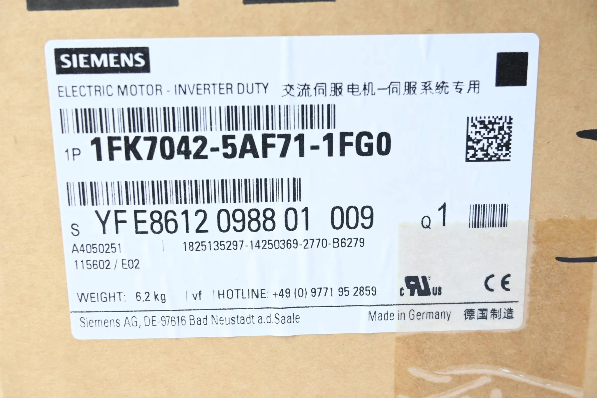 Produktfoto 1 von Siemens Simotics S Synchronservomotor 1FK7042-5AF71-1FG0 ( 1FK7 042-5AF71-1FG0 )