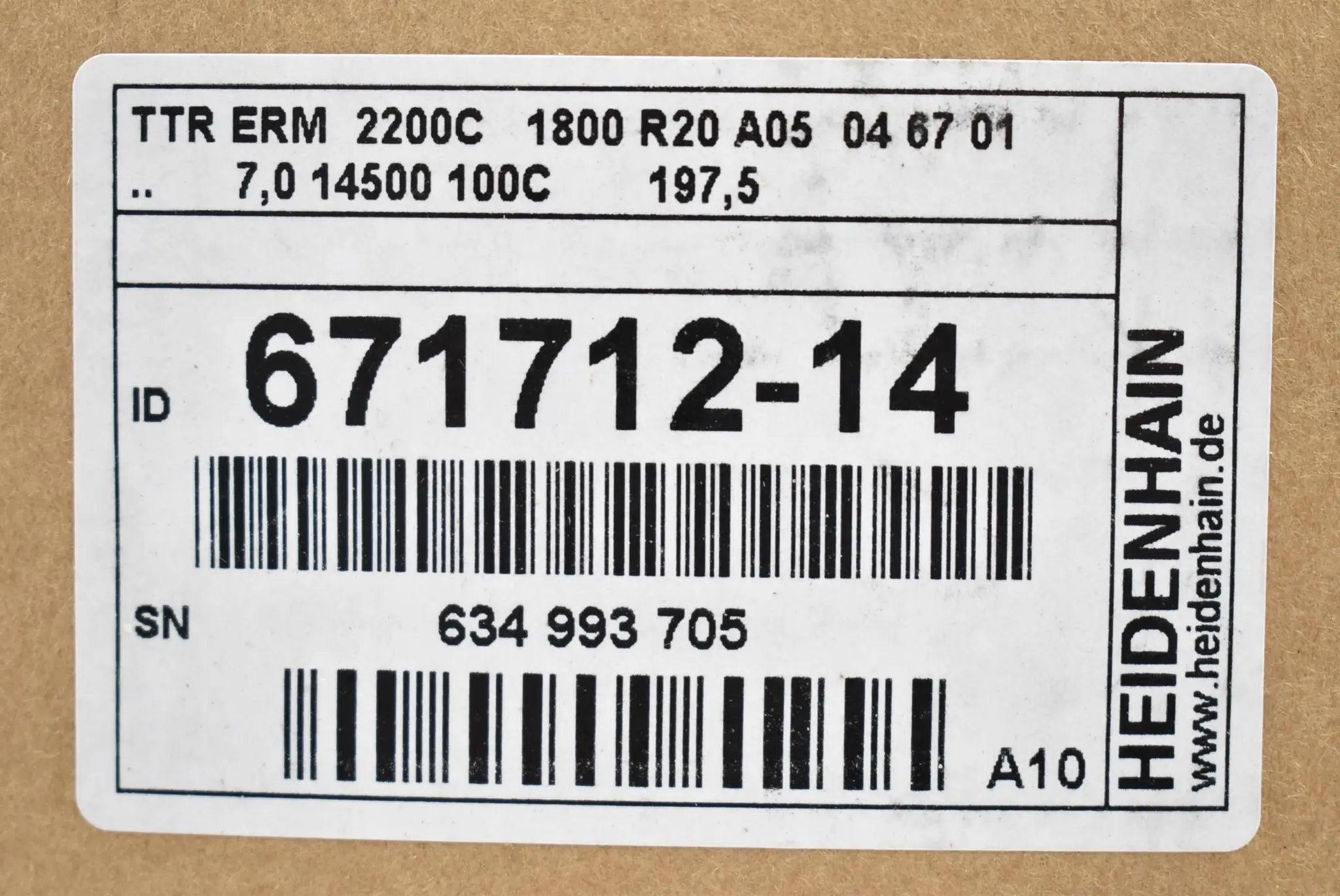 Produktfoto 1 von Heidenhain TTR ERM 2200C 1800 R20 A05 04 67 01 ( 671712-14 ) 671 712-14 Vers.A10