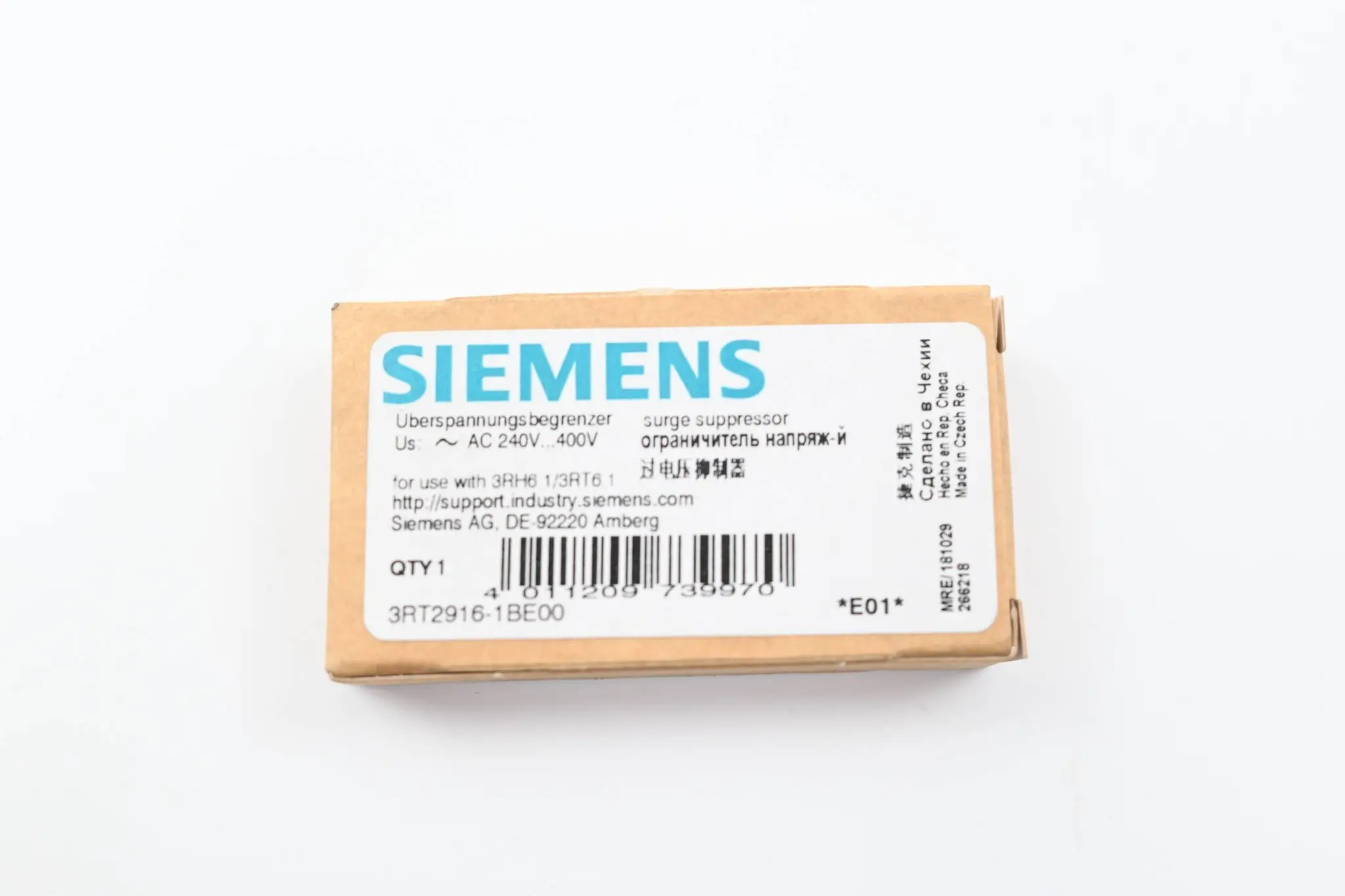 Produktfoto 1 von Siemens Überspannungsbegrenzer 3RT2916-1BE00 ( 3RT2 916-1BE00 )