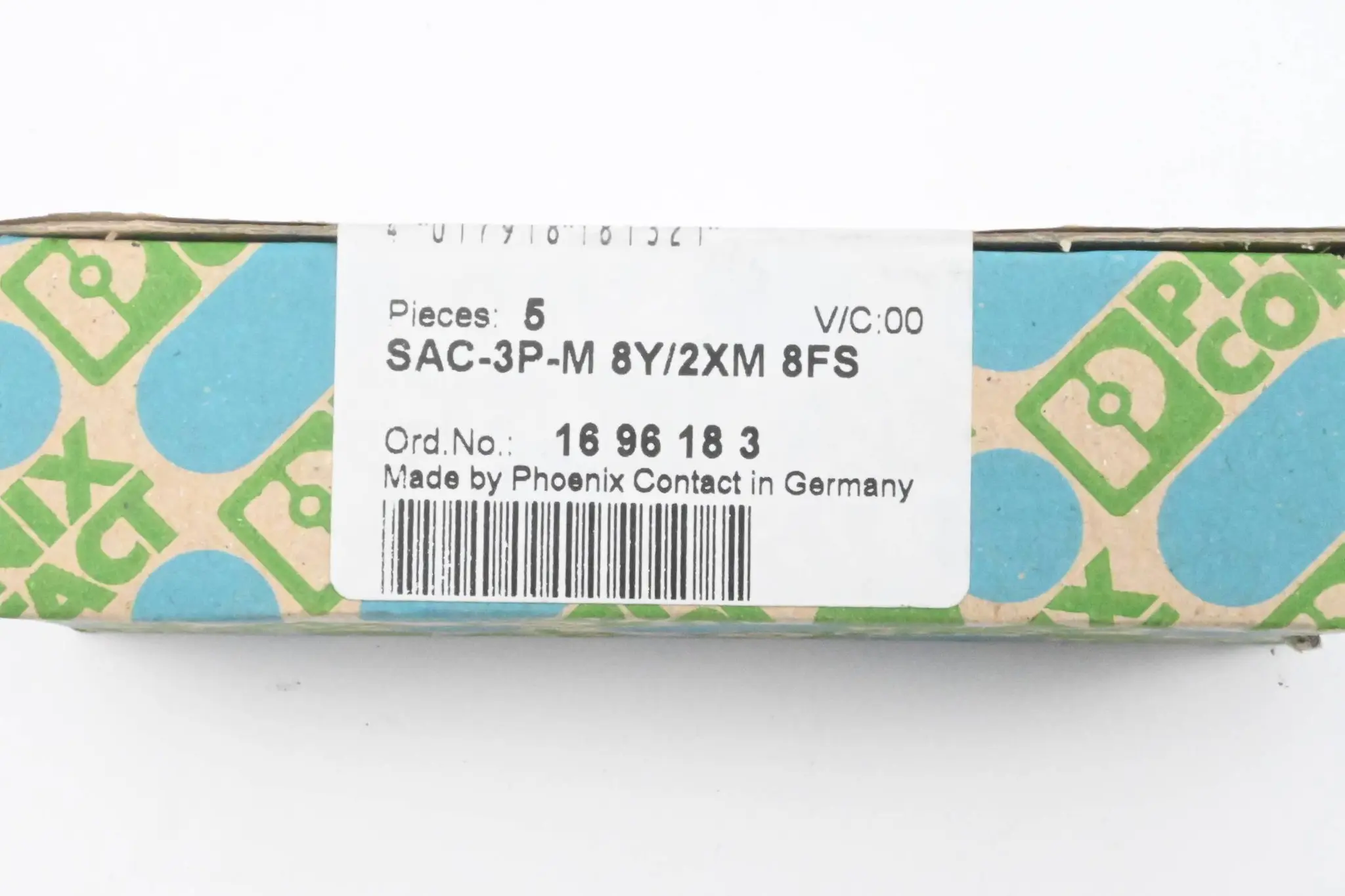 Produktfoto 1 von Phoenix Contact 5 Stück SAC-3P-M 8Y/2XM 8FS Y-Verteiler ( 1696183 )