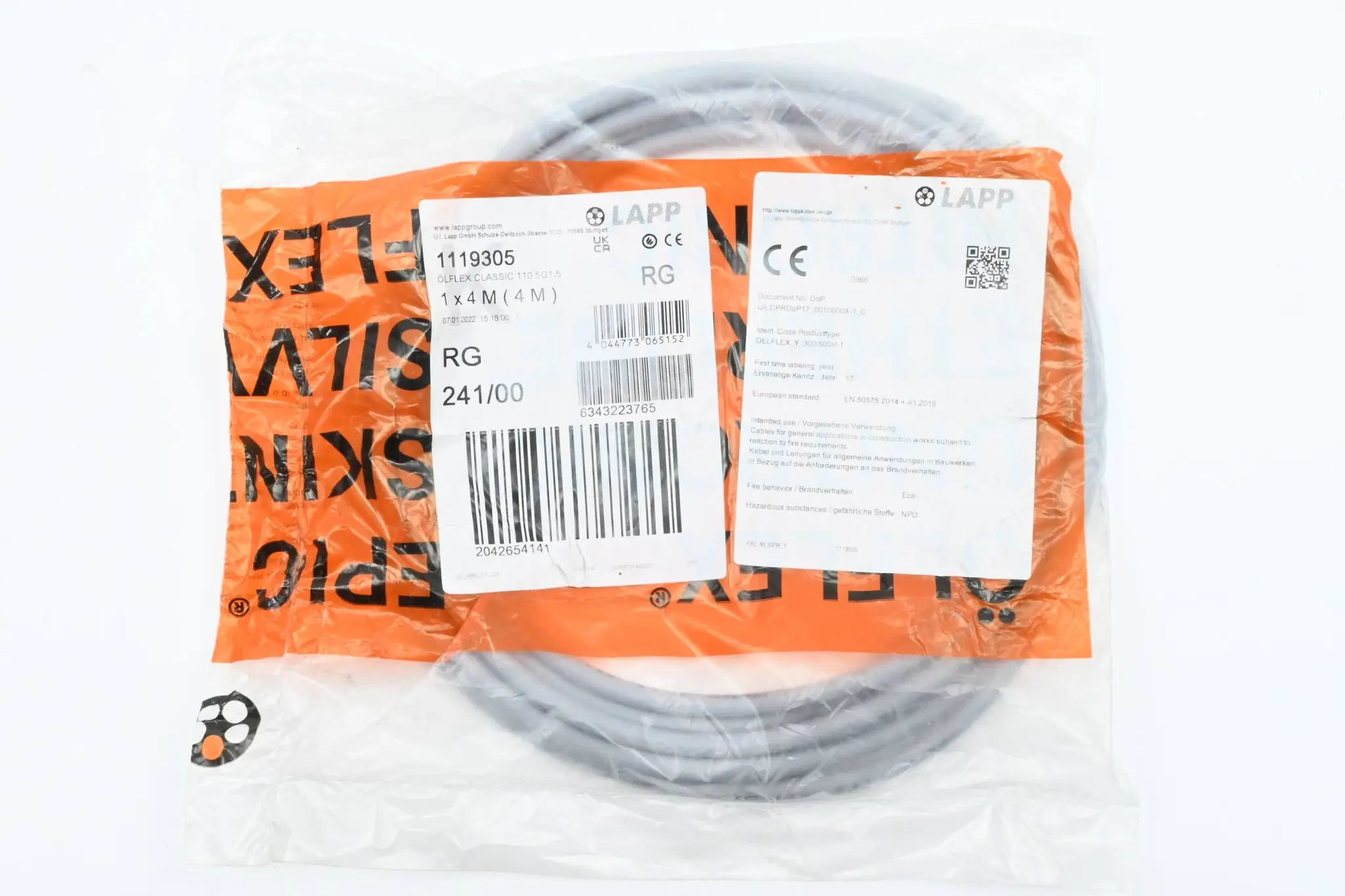Produktfoto 1 von Lapp Ölflex Classic 110 5G1,5 ( 1119305 ) 4m