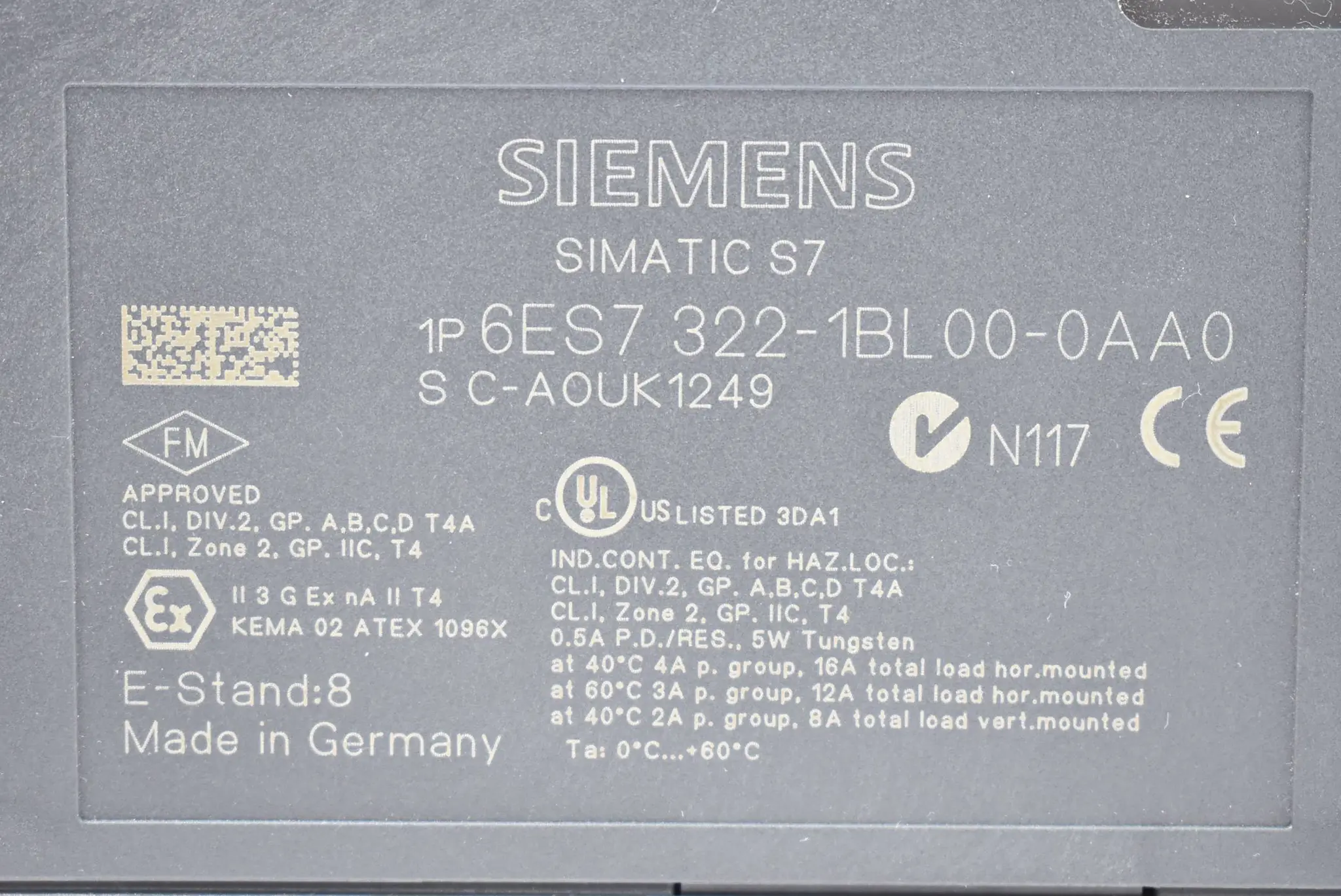 Produktfoto 1 von Siemens Simatic S7-300 Digital 6ES7322-1BL00-0AA0 ( 6ES7 322-1BL00-0AA0 )