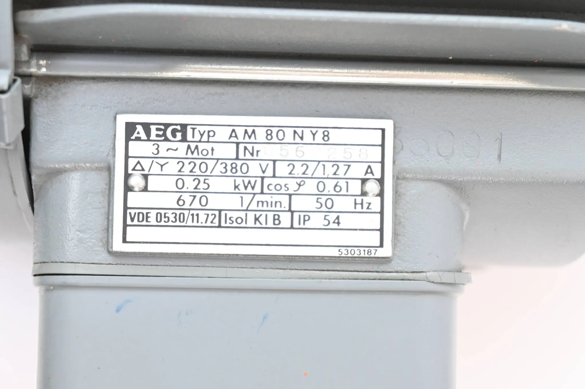 Produktfoto 1 von AEG 3~ Elektromotor AM 80 NY8 ( AM80NY8 ) 0,25 kW