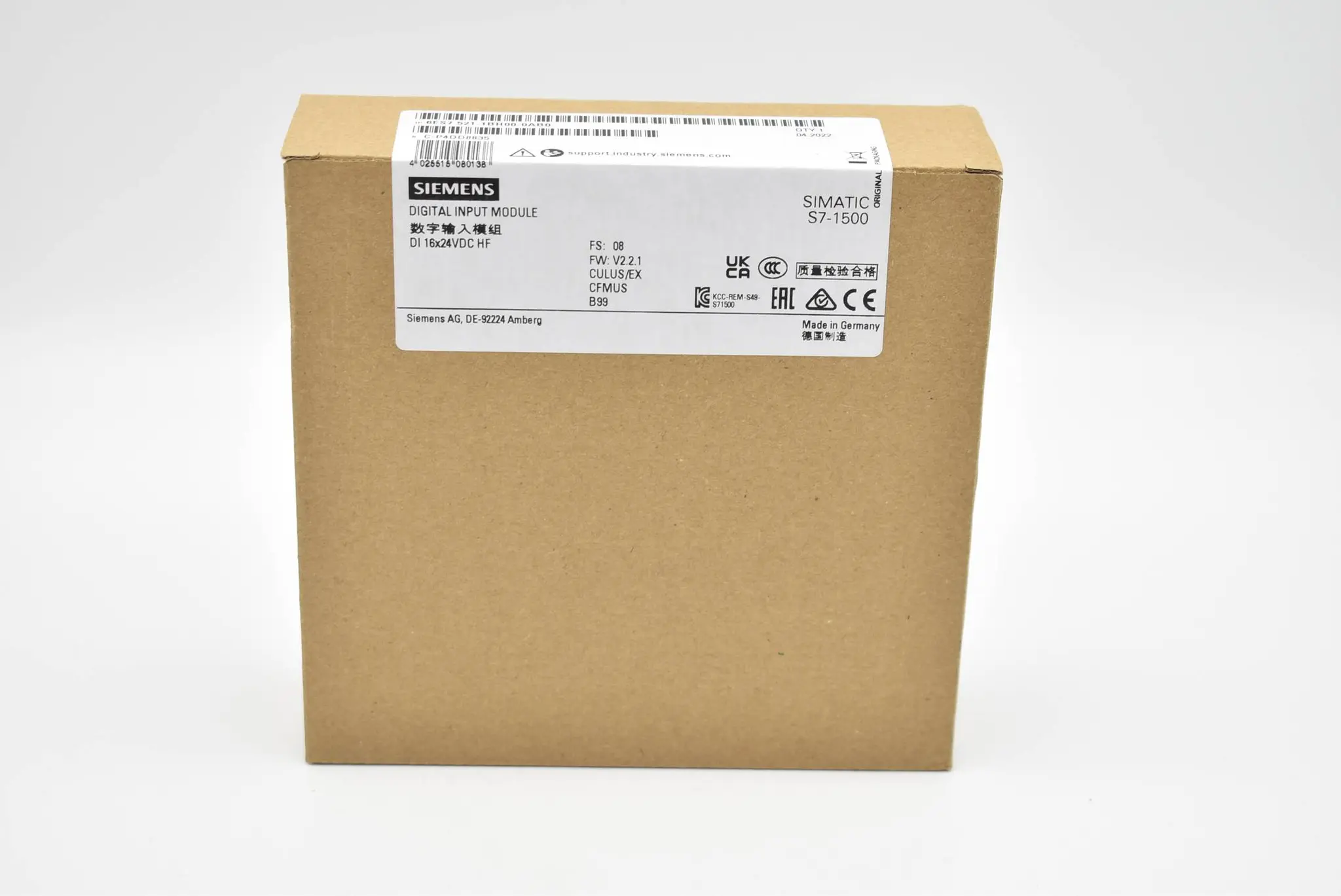 Produktfoto 1 von Siemens simatic S7-1500 DI 6ES7 521-1BH00-0AB0 ( 6ES7521-1BH00-0AB0 )