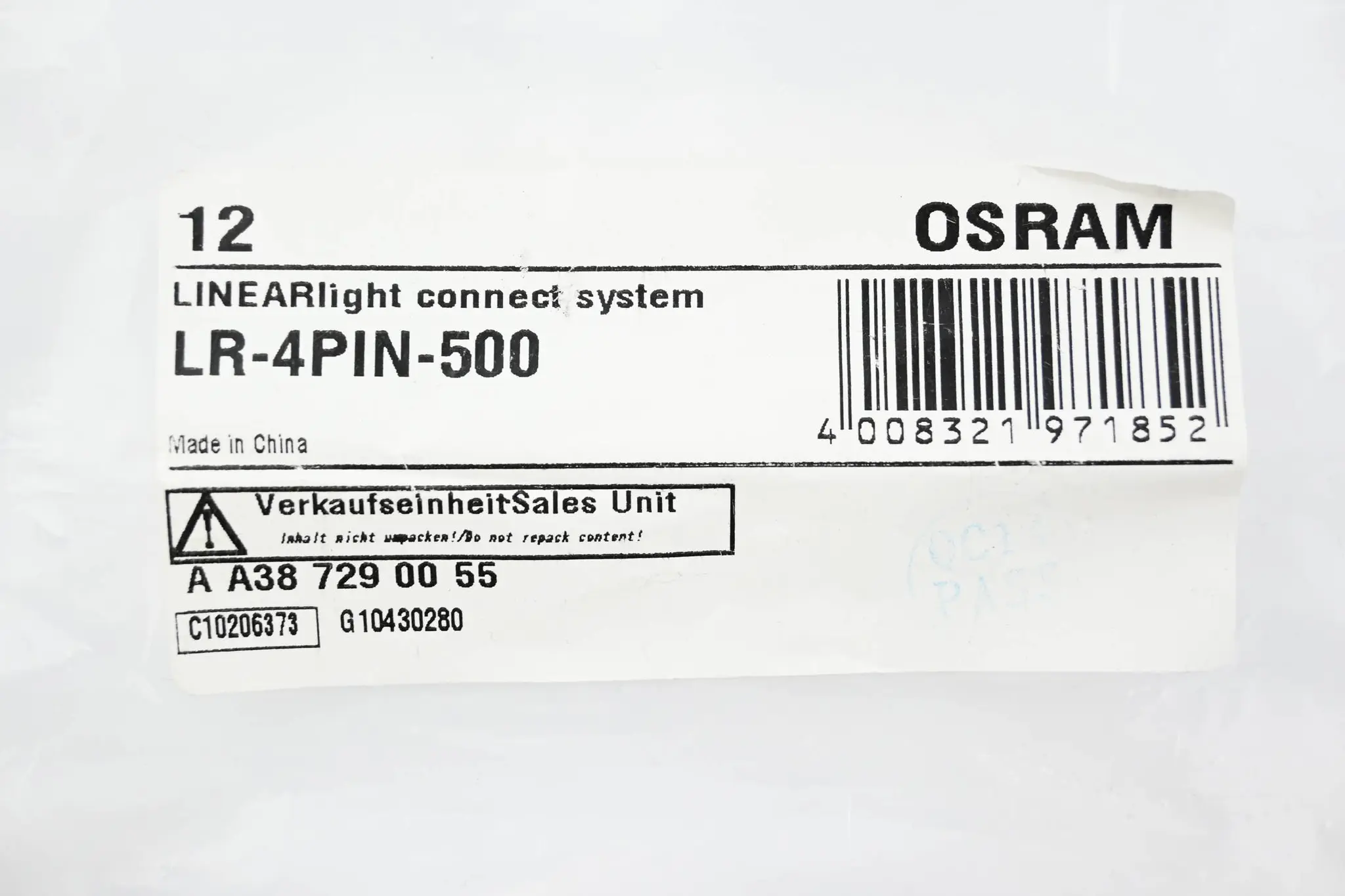 Produktfoto 1 von Osram 12 Stück LINEARlight Connect System Anschlusskabel LR-4PIN-500