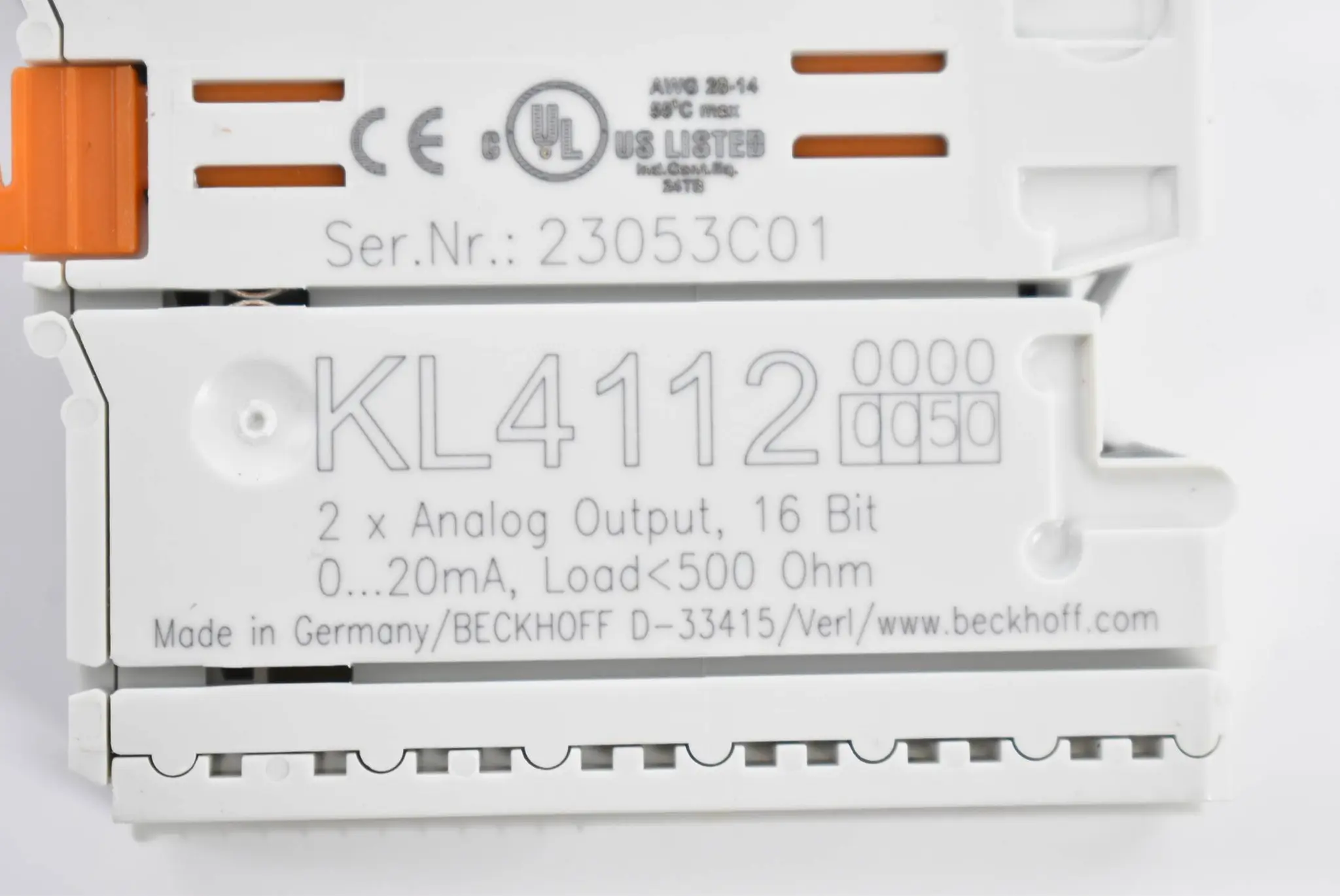 Beckhoff Busklemme 2 Kanal Analog Ausgang KL4112 KL4112-0050 ( KL41120050 )