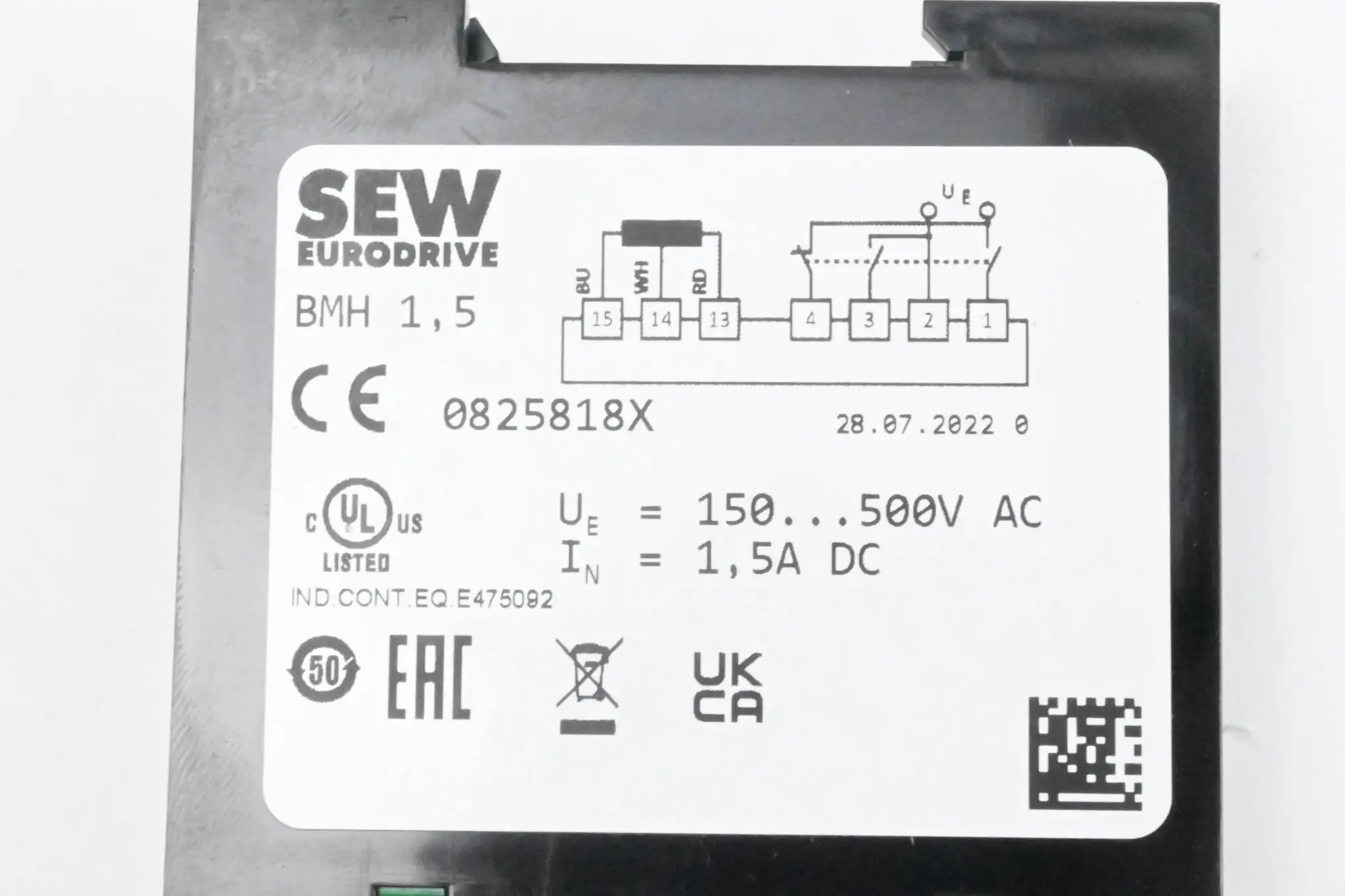 Produktfoto 1 von SEW-Eurodrive Bremsenansteuerung BMH1.5 ( 0825818X )