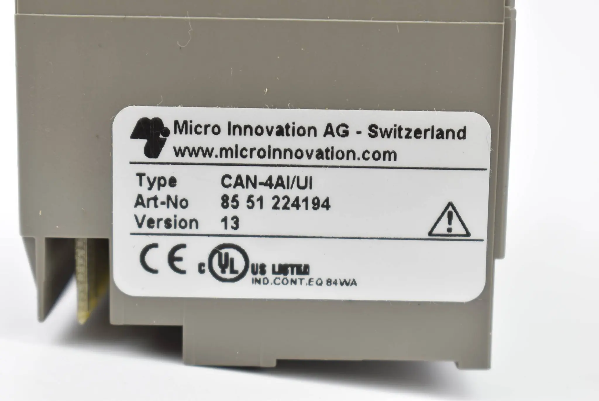 Produktfoto 1 von Micro innovation Eingangsmodul CAN-4AI/UI ( 8551224194 ) Vers. 13