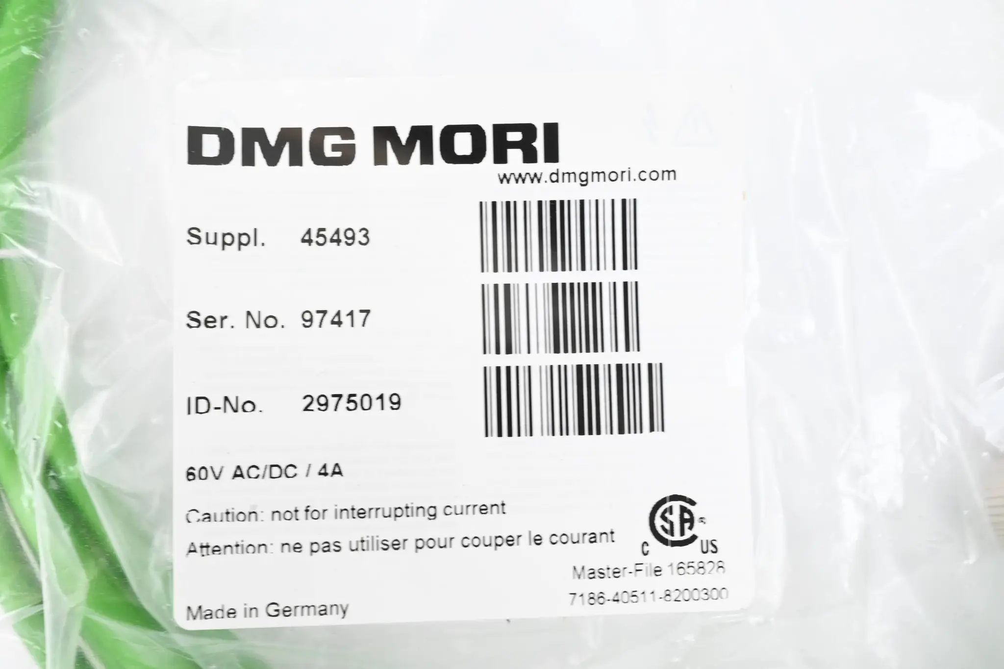 Produktfoto 1 von DMG Mori Kabel 45493 ( 2975019 ) 7186-40511-8200300