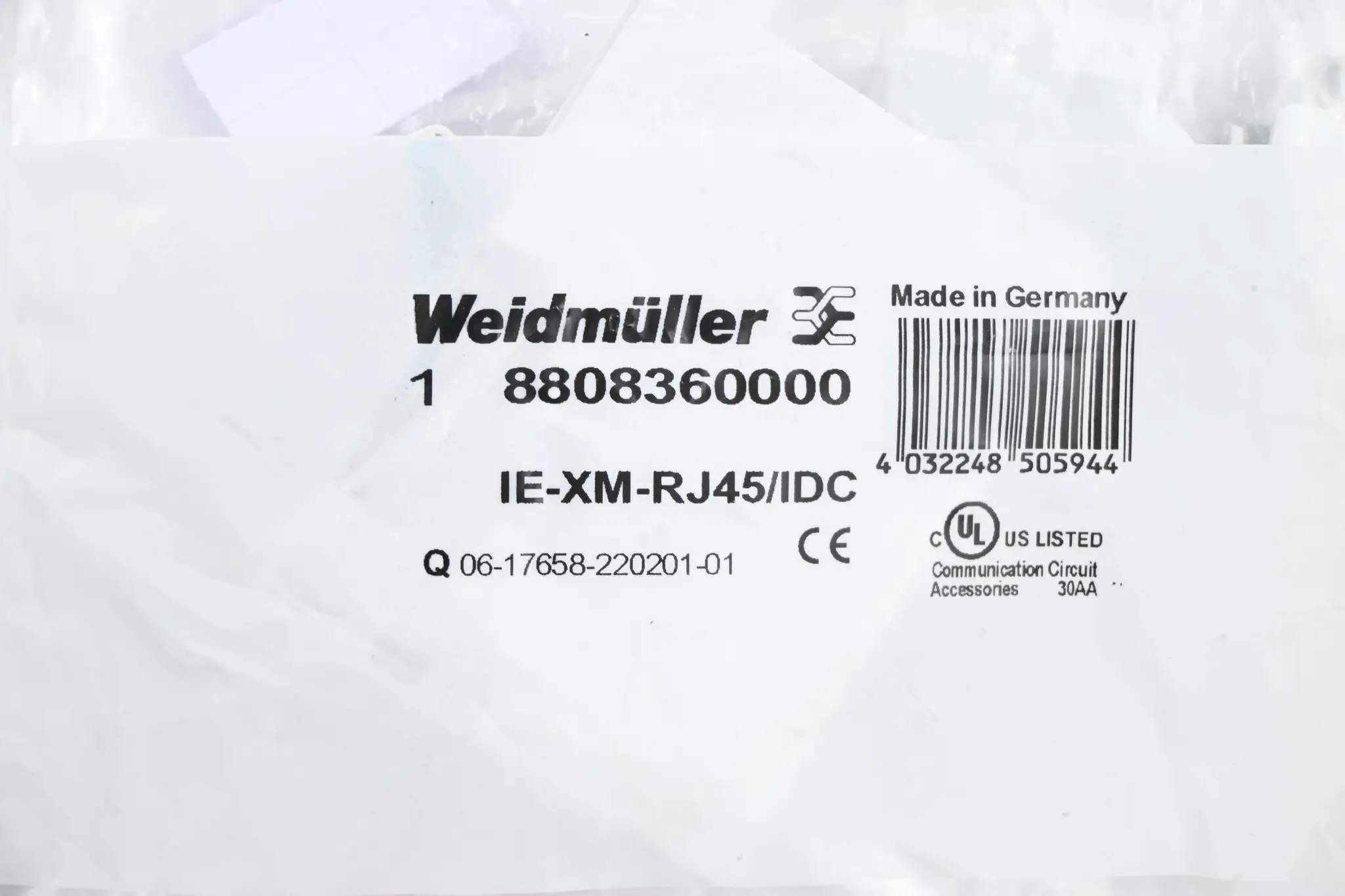 Produktfoto 1 von Weidmüller RJ45-Ethernetmodul IE-XM-RJ45/IDC ( 8808360000 )