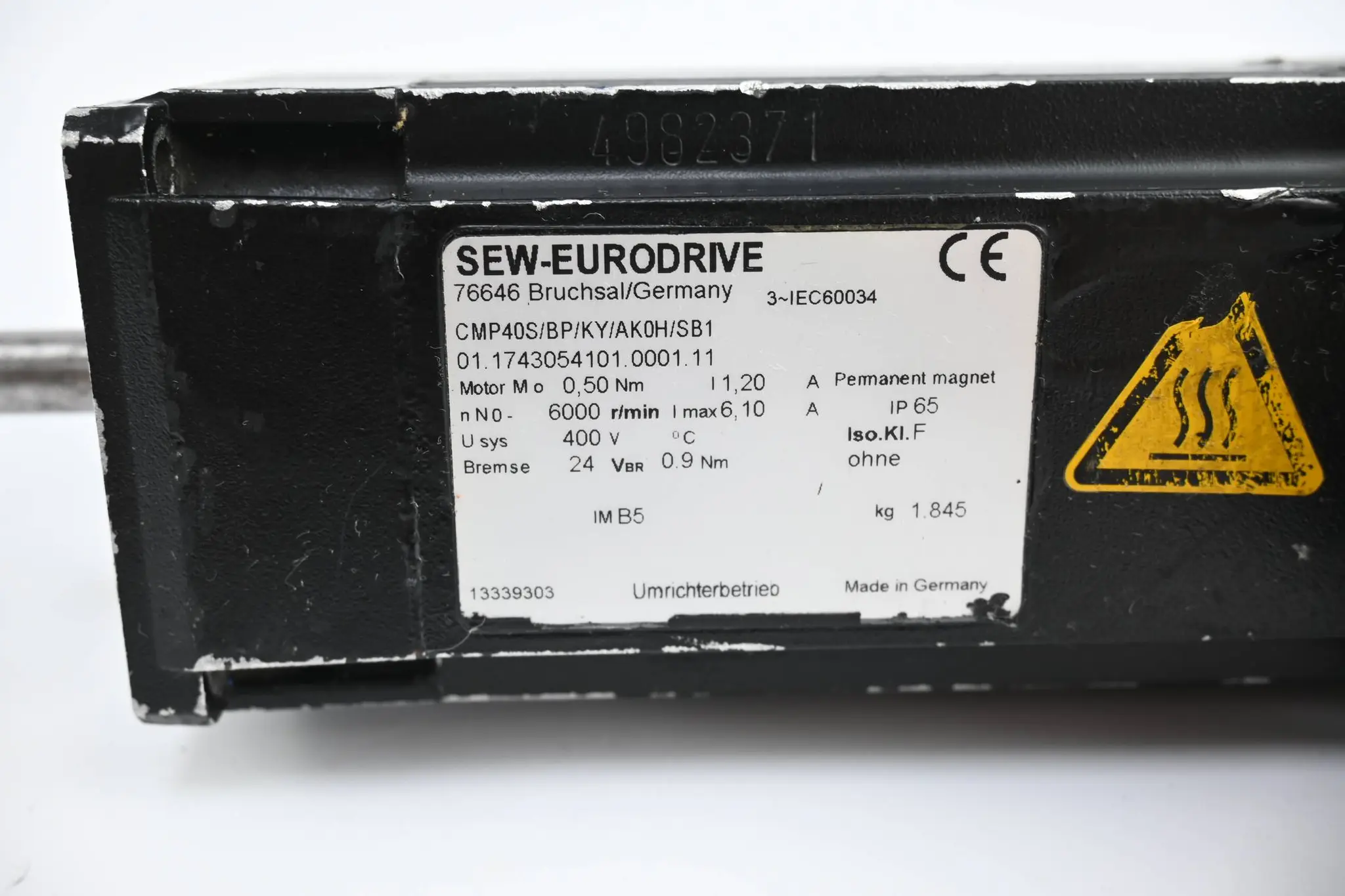 Produktfoto 1 von SEW-Eurodrive Servomotor CMP40S/BP/KY/AK0H/SB1 ( 13339303 )