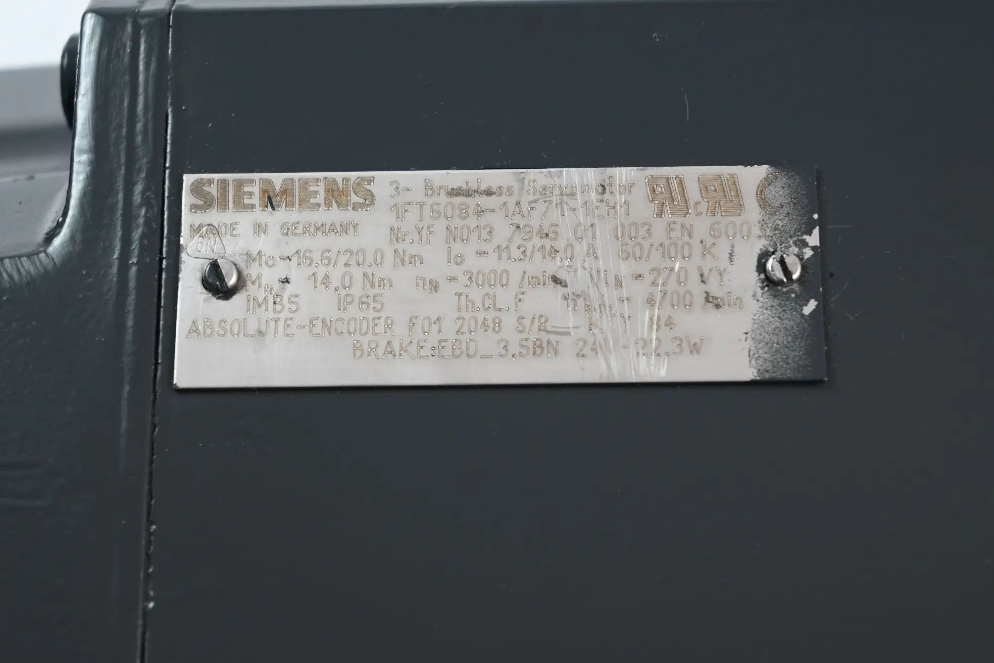Produktfoto 1 von Siemens Simotics S Synchronservomotor 1FT6084-1AF71-1EH1 ( 1FT6 084-1AF71-1EH1 )