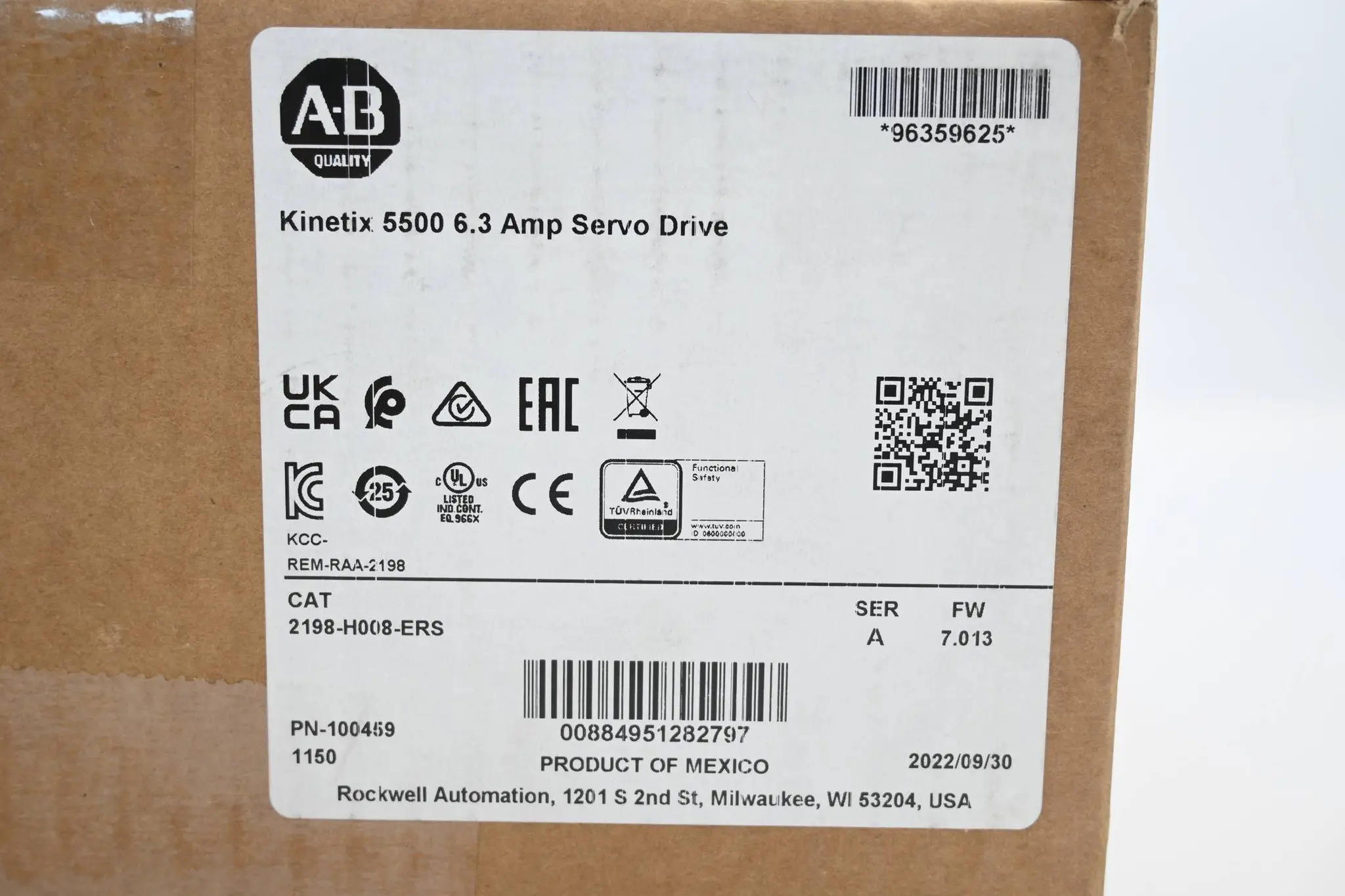 Produktfoto 1 von Allen-Bradley Kinetix 5500 6.3 Servoantrieb 2198-H008-ERS ( Ser. A )