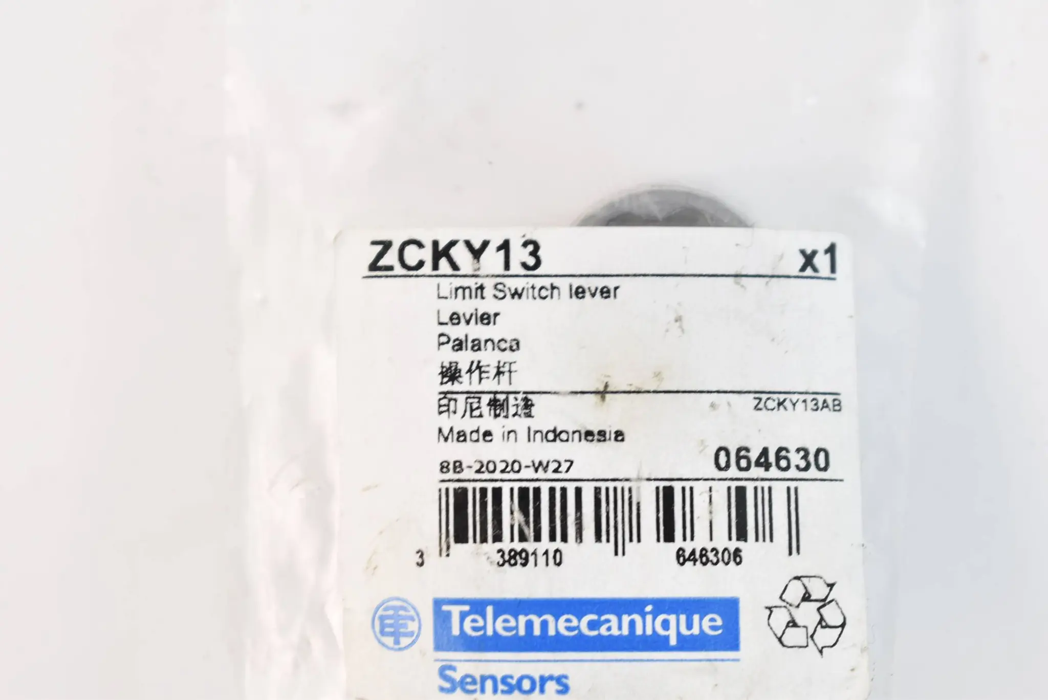 Produktfoto 1 von Telemecanique Schwenkhebel Rollenhebel ZCKY13 ( 064630 )