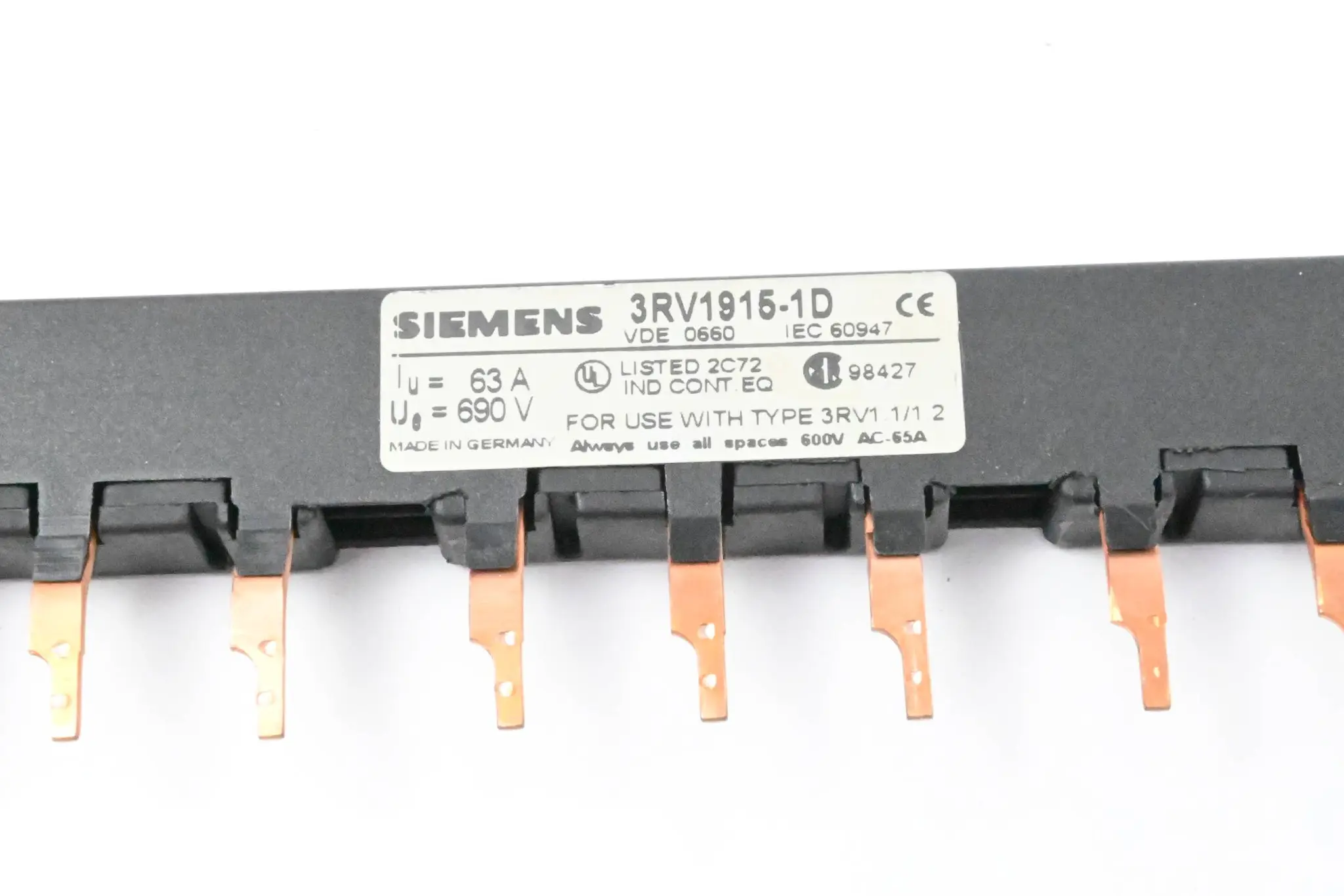Produktfoto 1 von Siemens Sammelschiene 3RV1915-1D ( 3RV1 915-1D )