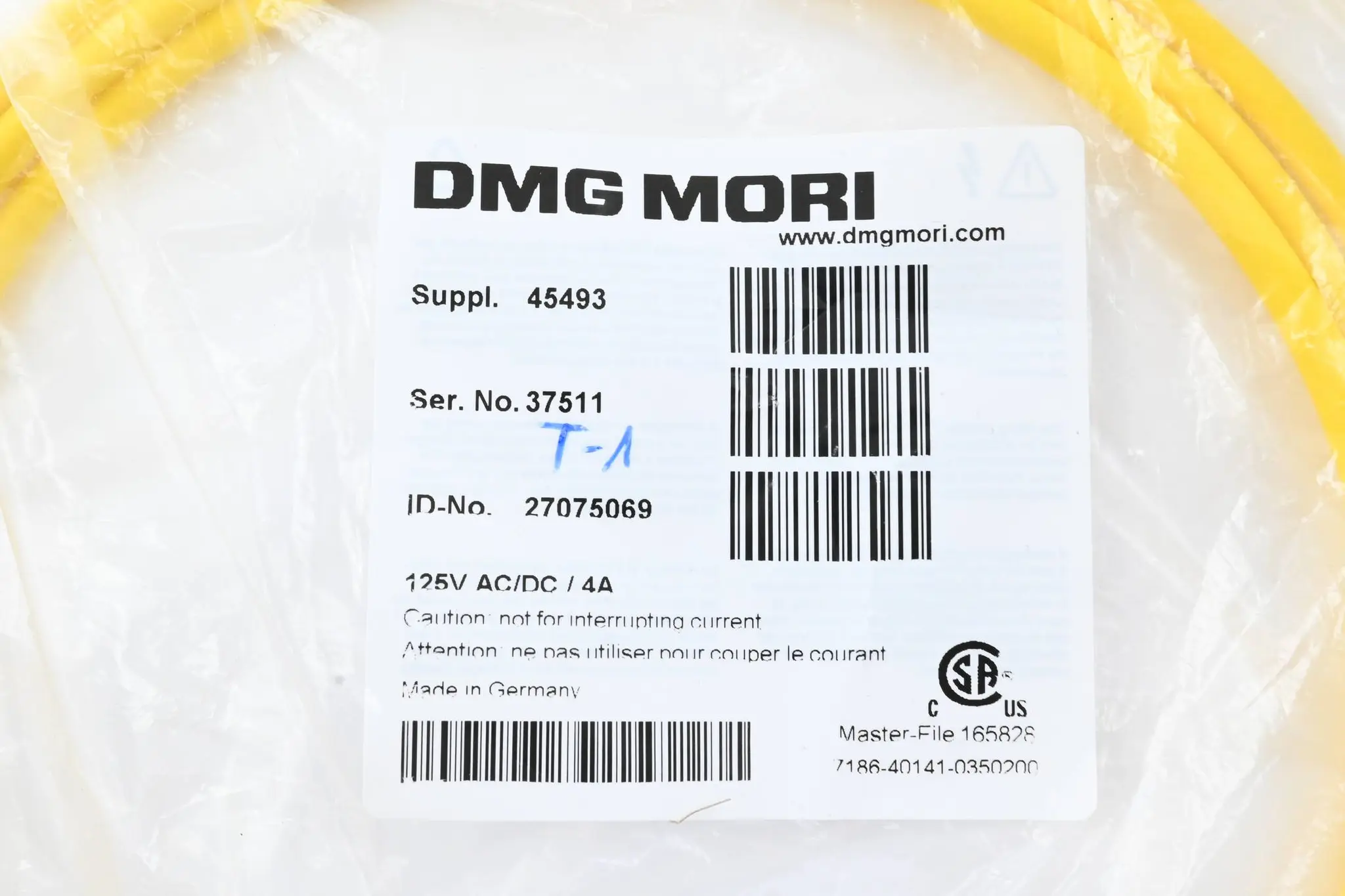 Produktfoto 1 von DMG Mori Kabel 45493 ( 27075069 ) 7186-40141-0350200