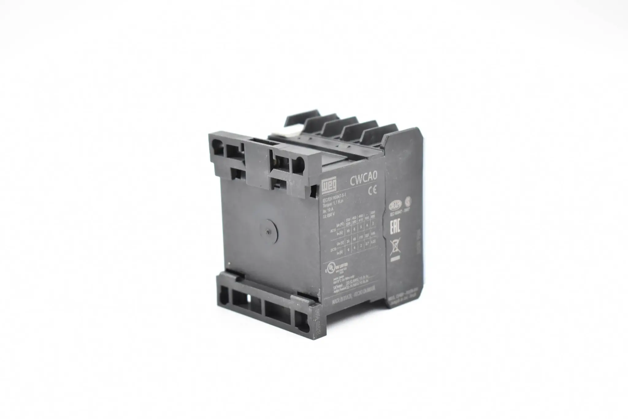 Produktfoto 1 von WEG Minicontactor CWCA0.22E ( 11Nm 10A 690V )