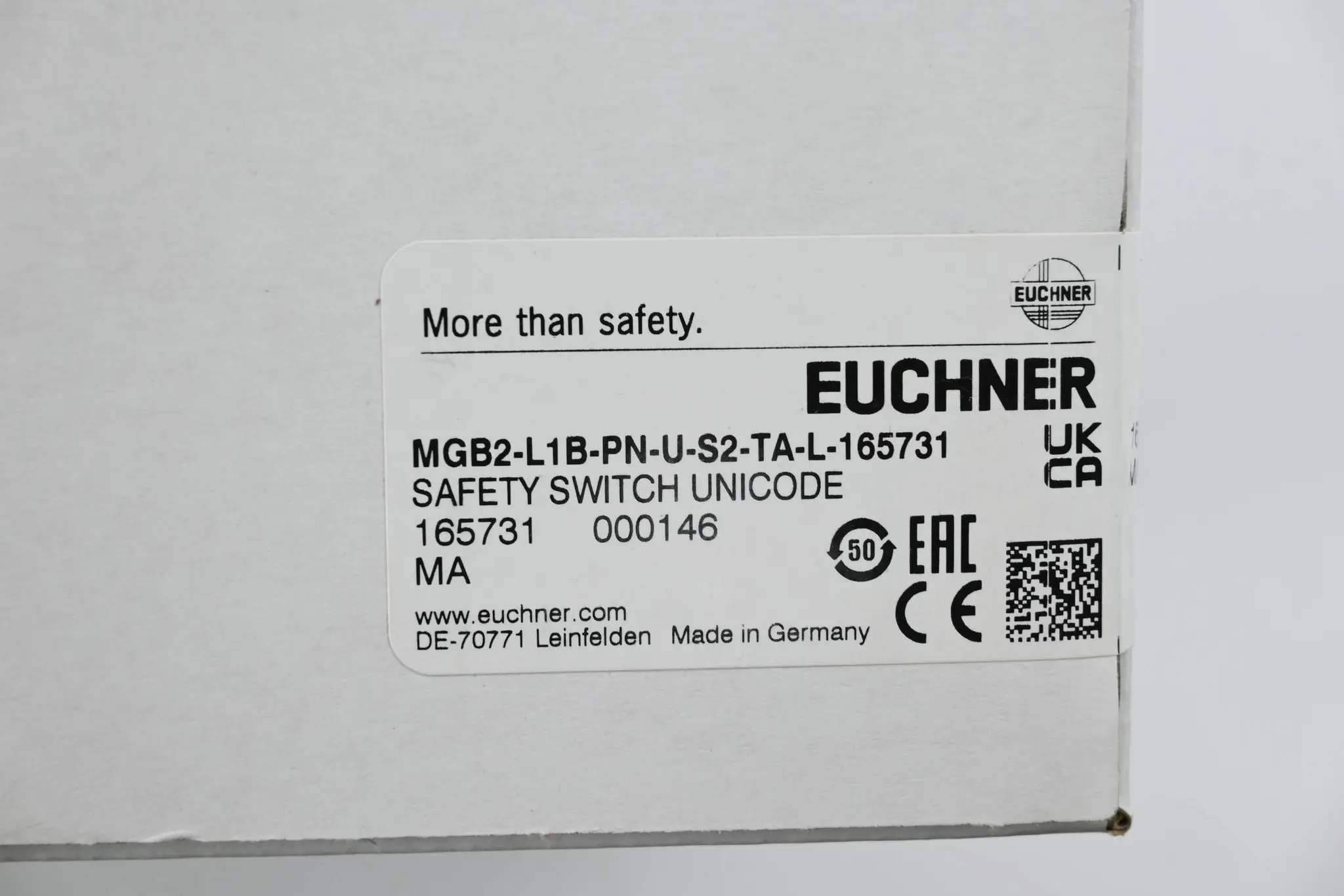 Produktfoto 1 von Euchner Safety Switch Unicode MGB2-L1B-PN-U-S2-TA-L-165731 ( 165731 )
